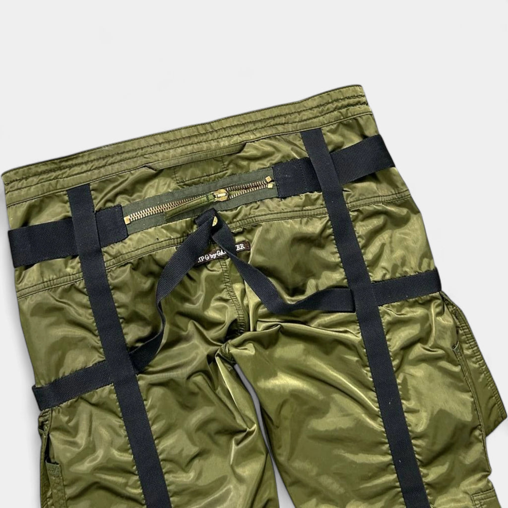 Jean Paul Gaultier AW03 Satin Green Cargo Pants