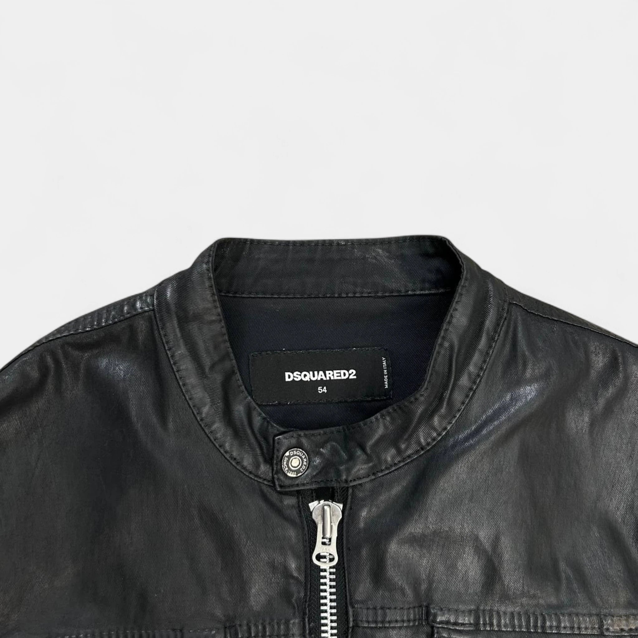 Dsquared2  Black Waxed Denim Jacket