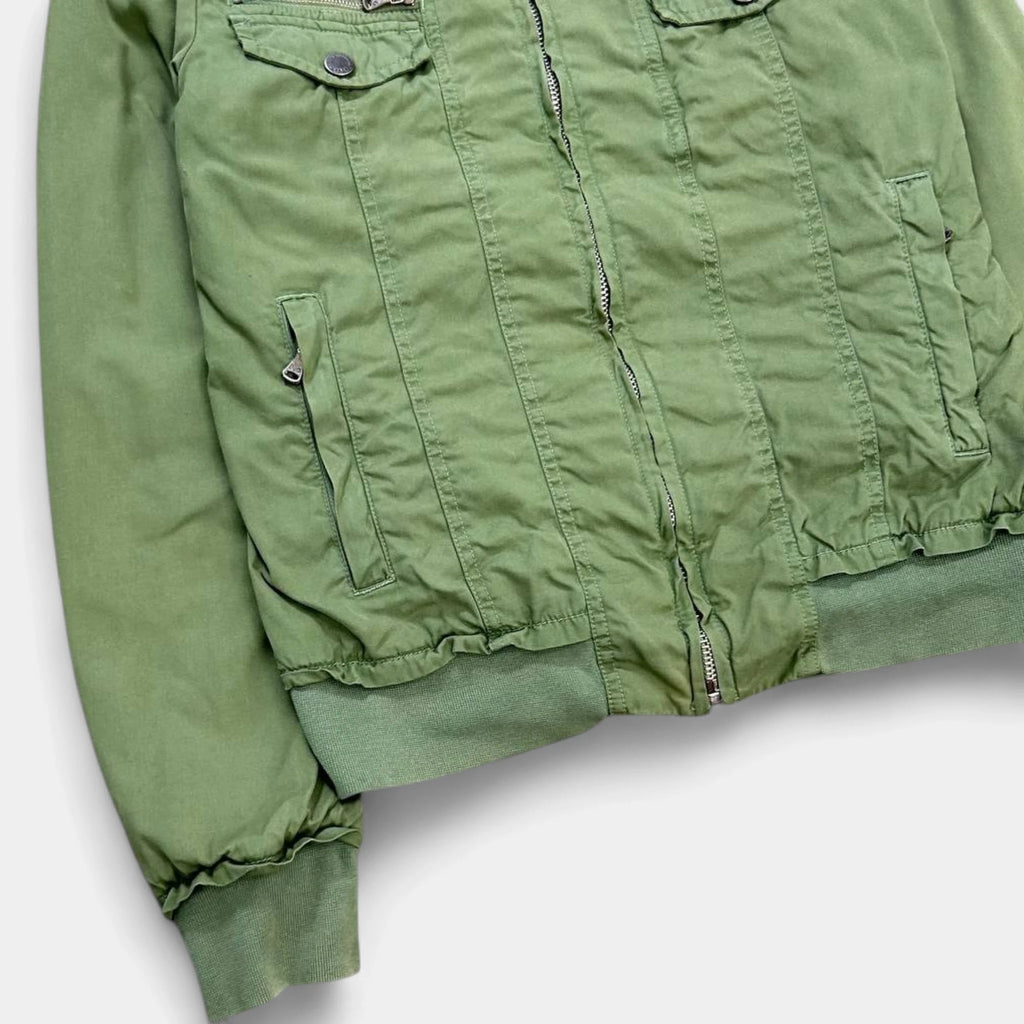 Dolce & Gabbana 2000's Cargo Green Bomber Jacket