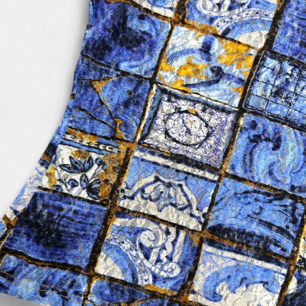 Jean Paul Gaultier 90's Floral Mesh T-Shirt