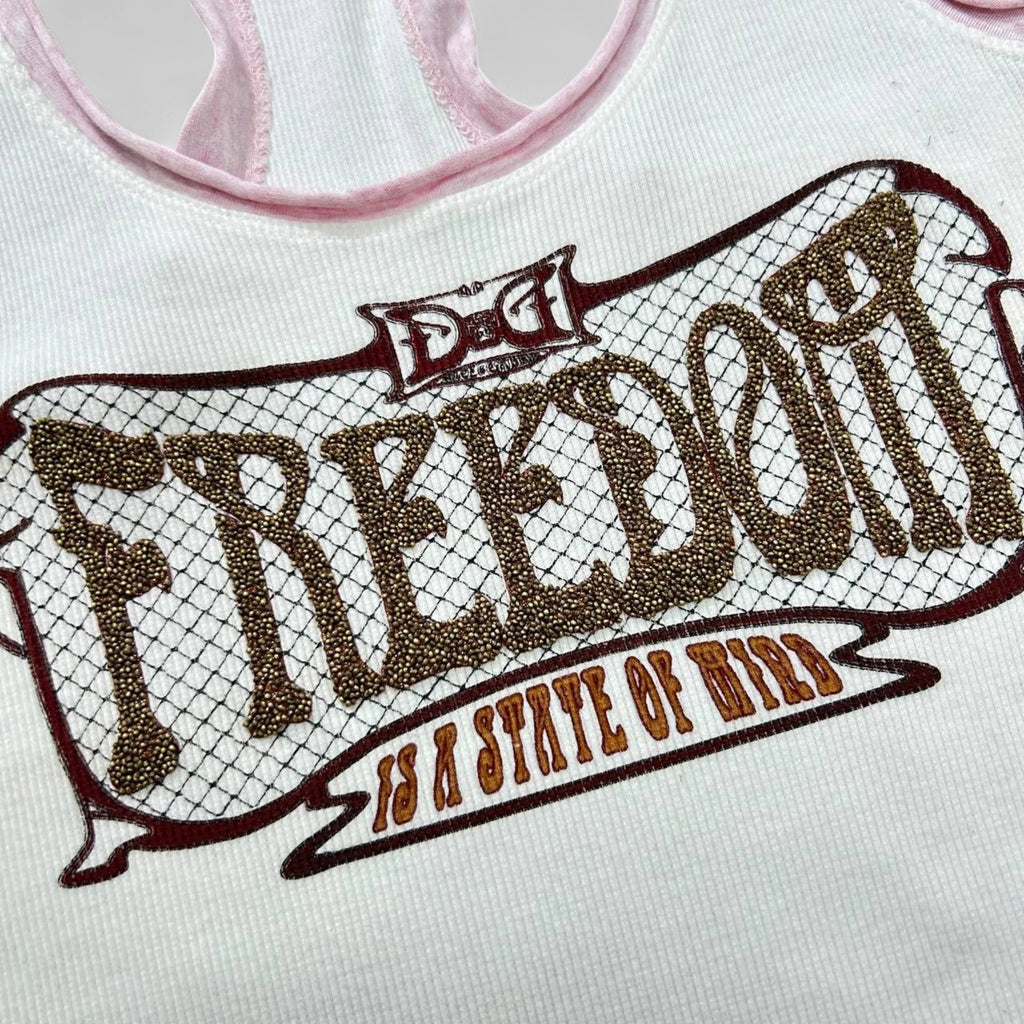 D&G Dolce & Gabbana "Freedom" Ribbed Tank Top