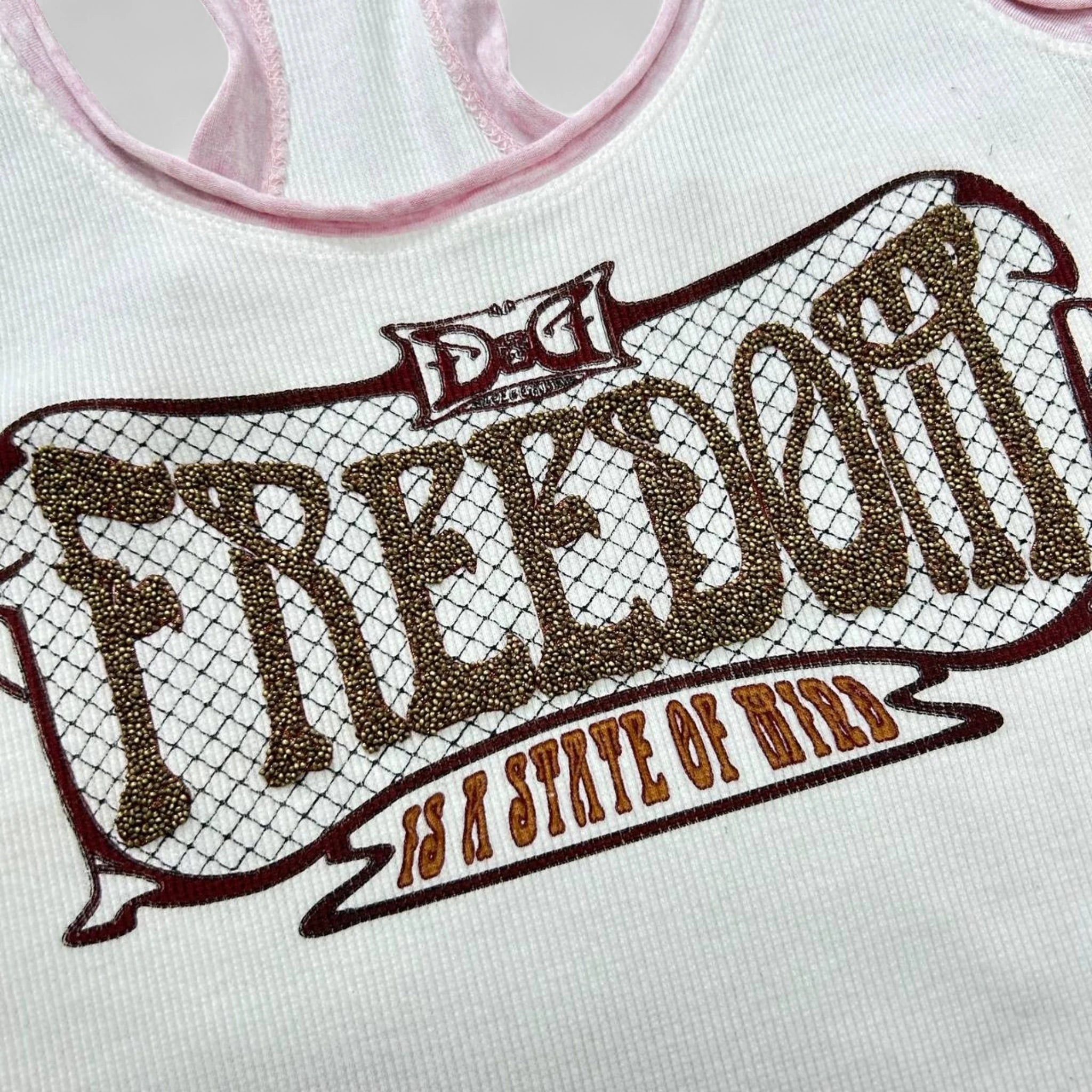 D&G Dolce & Gabbana "Freedom" Ribbed Tank Top