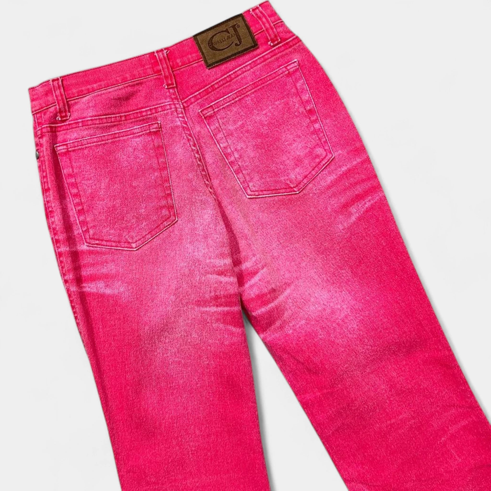Cavalli Jeans Pink Denim Effect Pants