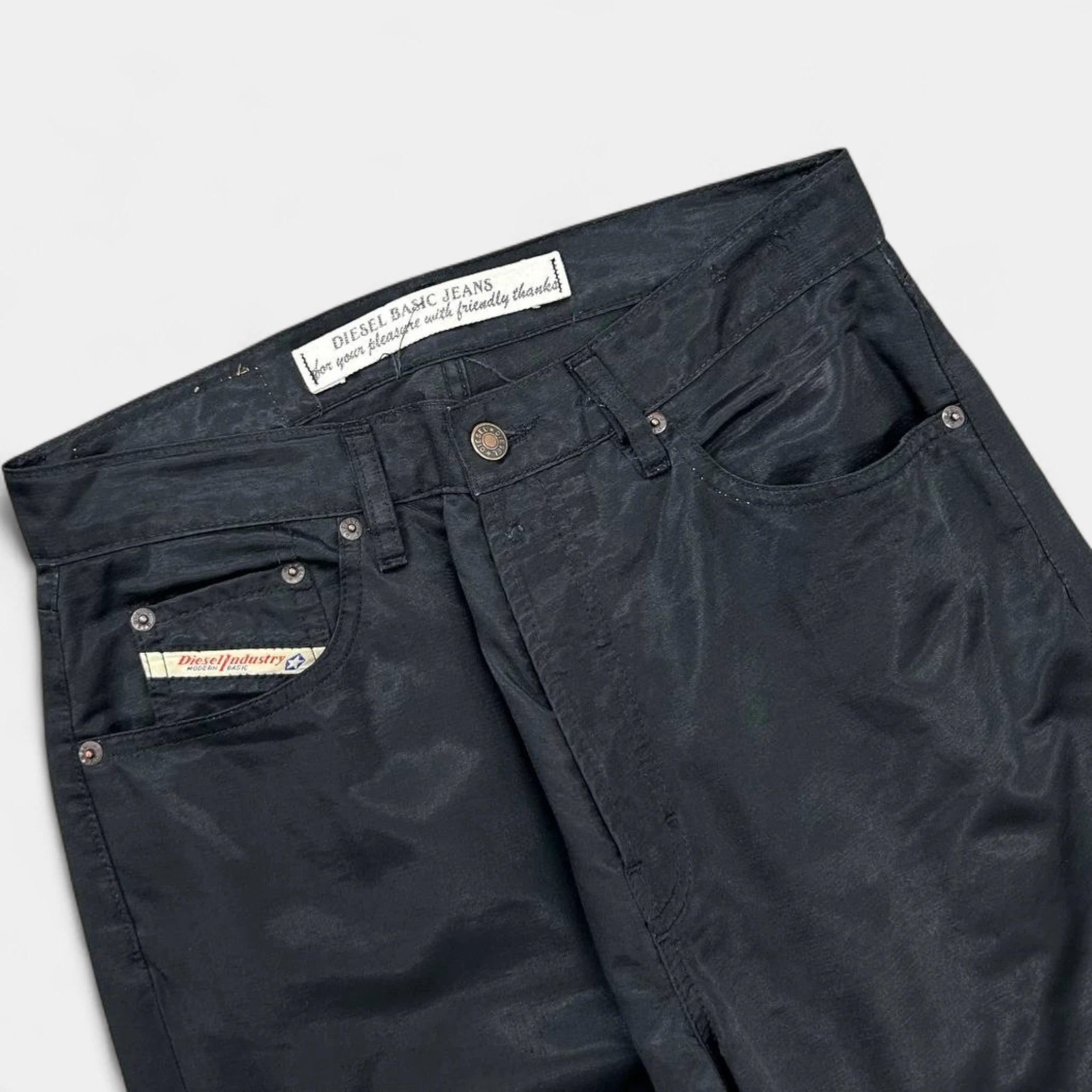 2000s Diesel Shiny Black Pants