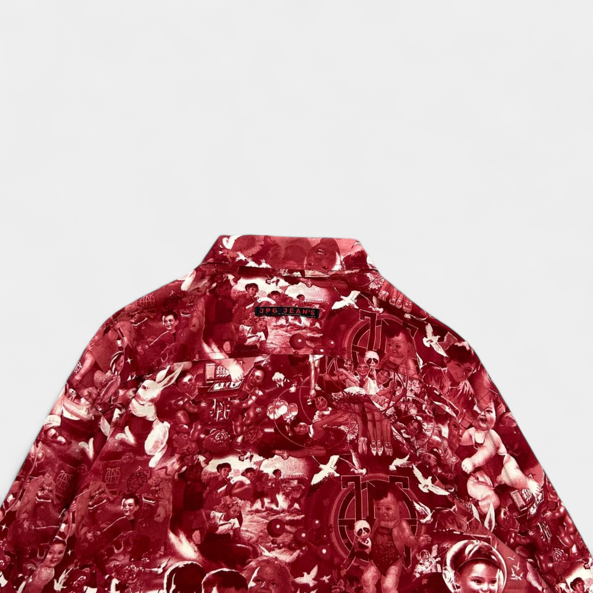 Jean Paul Gaultier 2000s Red Chinese Propaganda Button Shirt