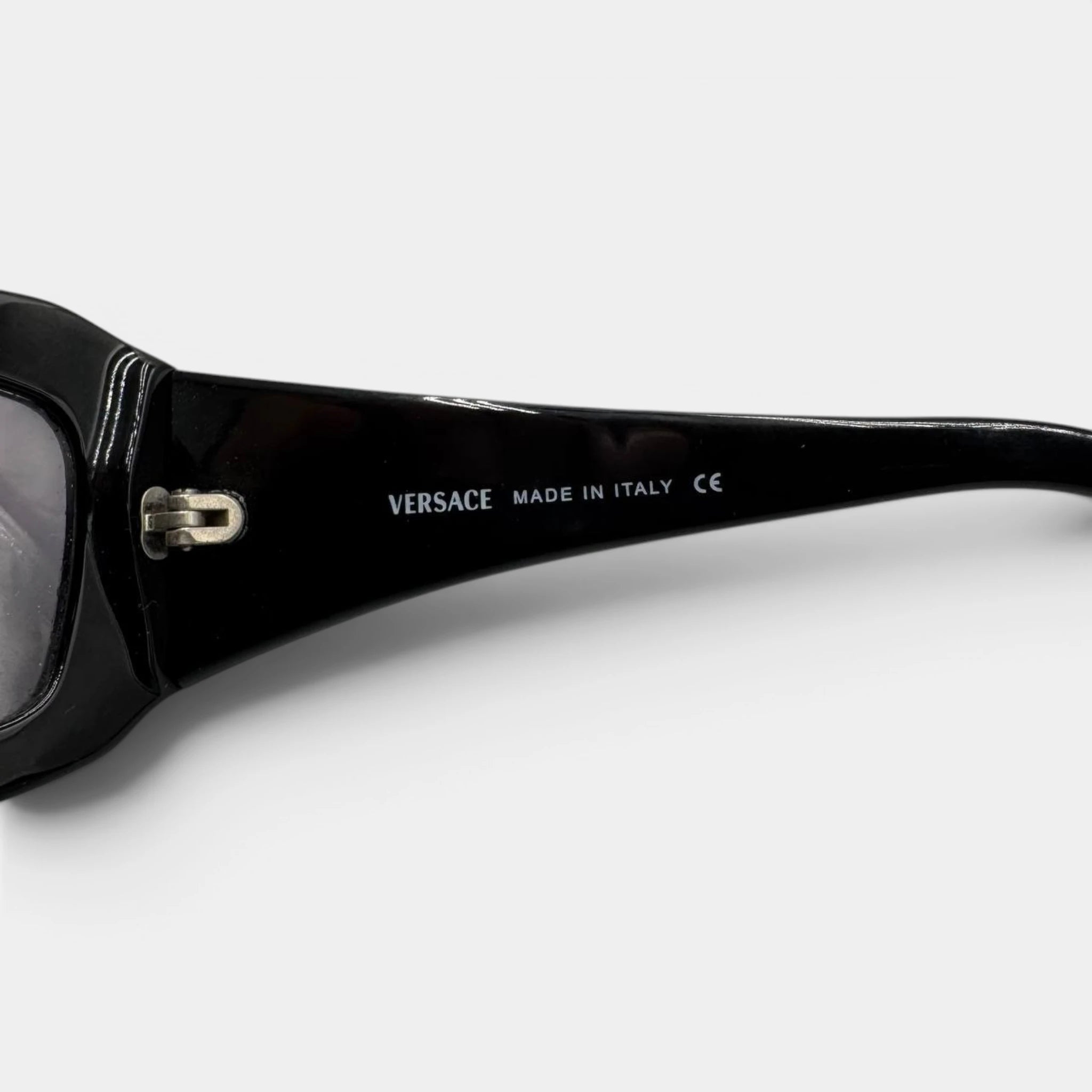 Versace 90s Rhinestone Black Sunglasses