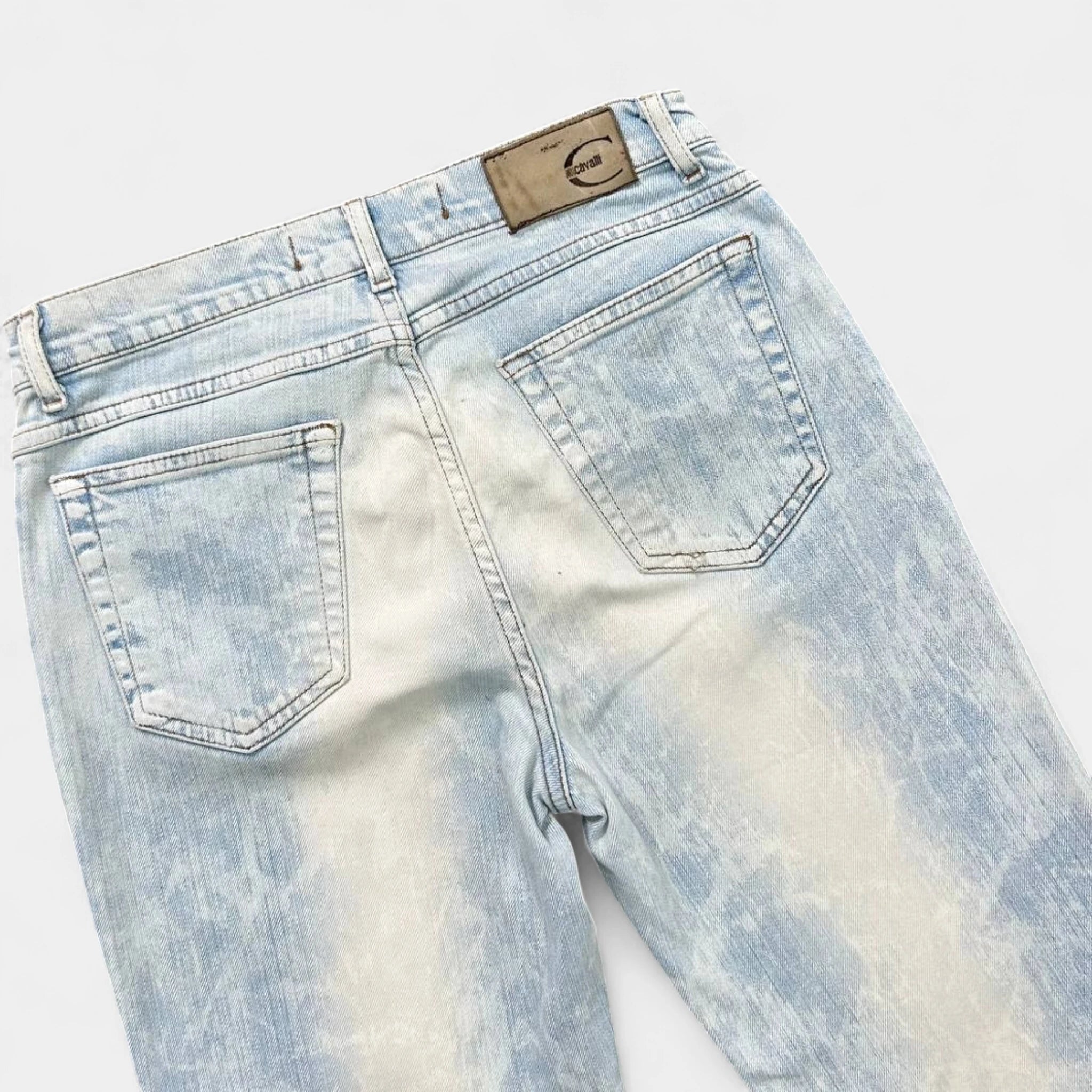 Just Cavalli Marble Effect Denim Pants