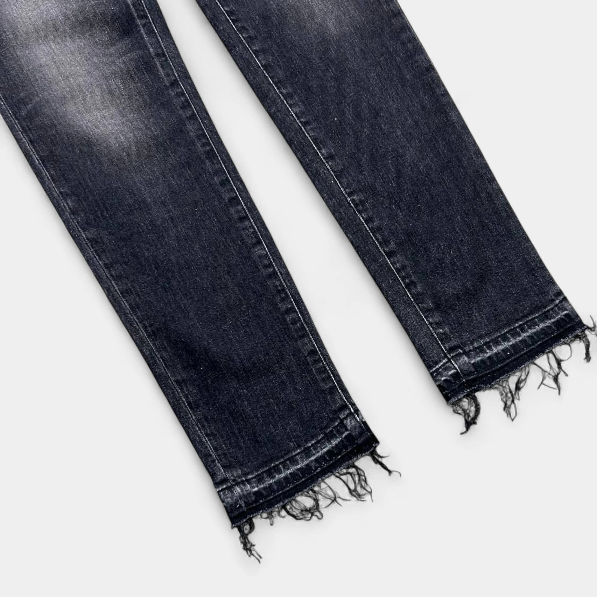 Saint Lauren D05 Skinny Denim Jeans Distressed Edge Women