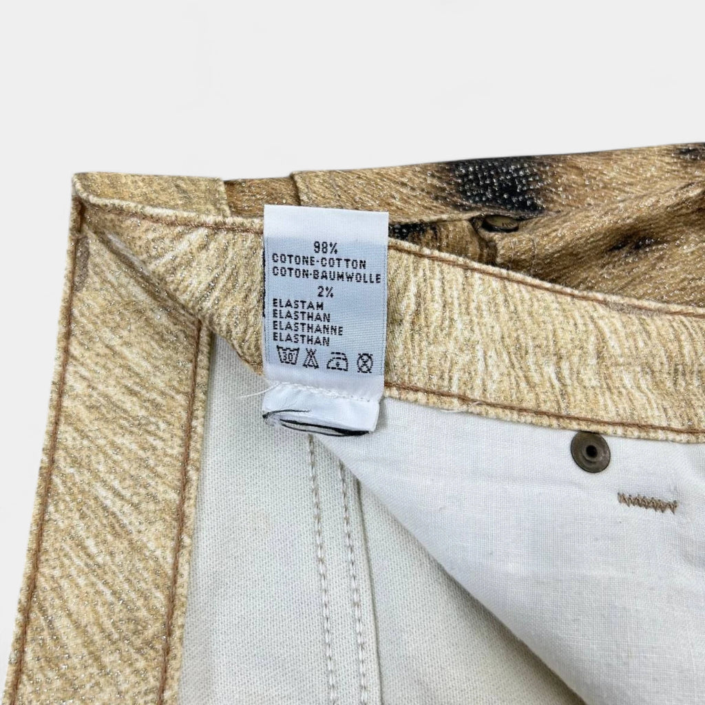 Roberto Cavalli Shiny 2000's Tiger Print Animal Print Pants