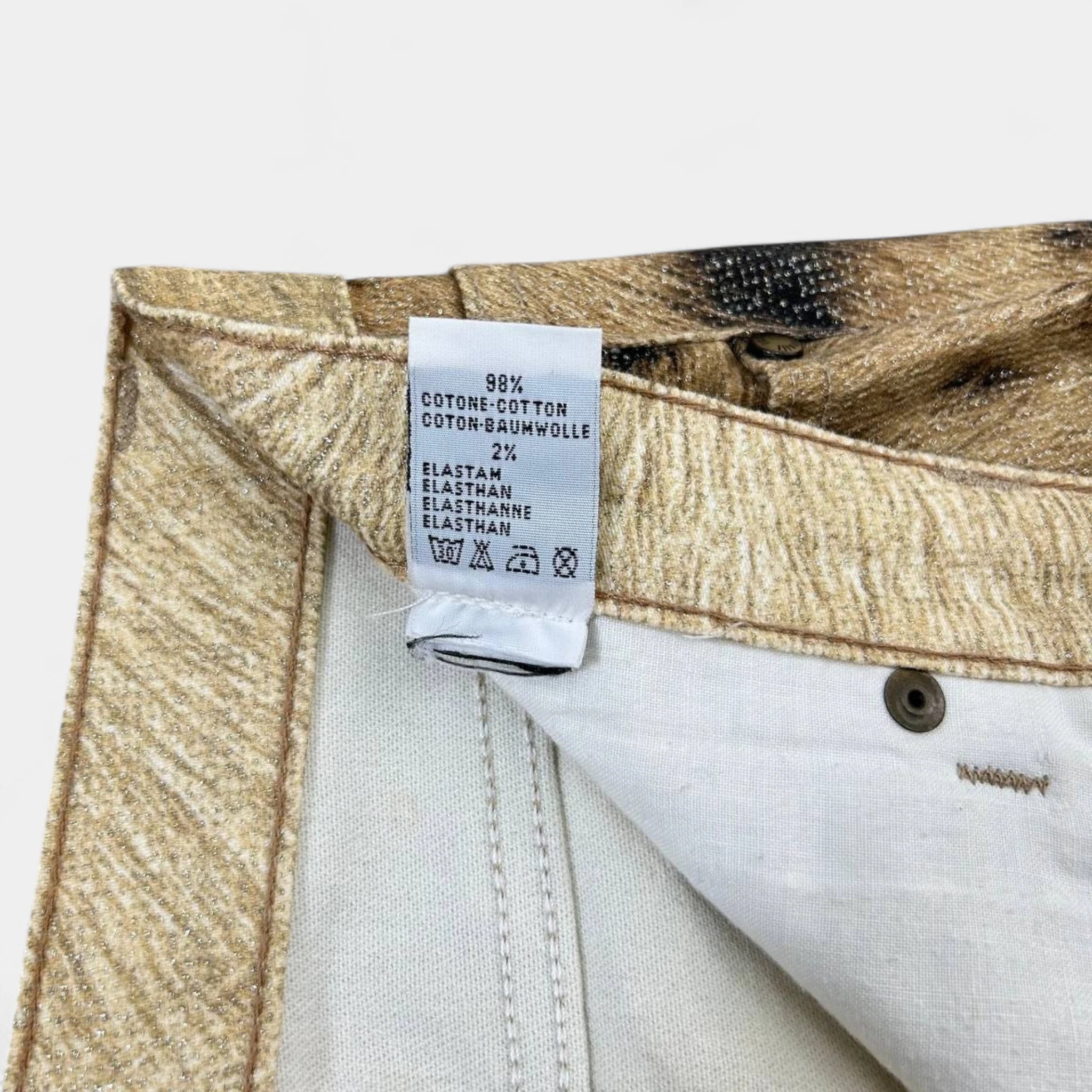 Roberto Cavalli Shiny 2000's Tiger Print Animal Print Pants