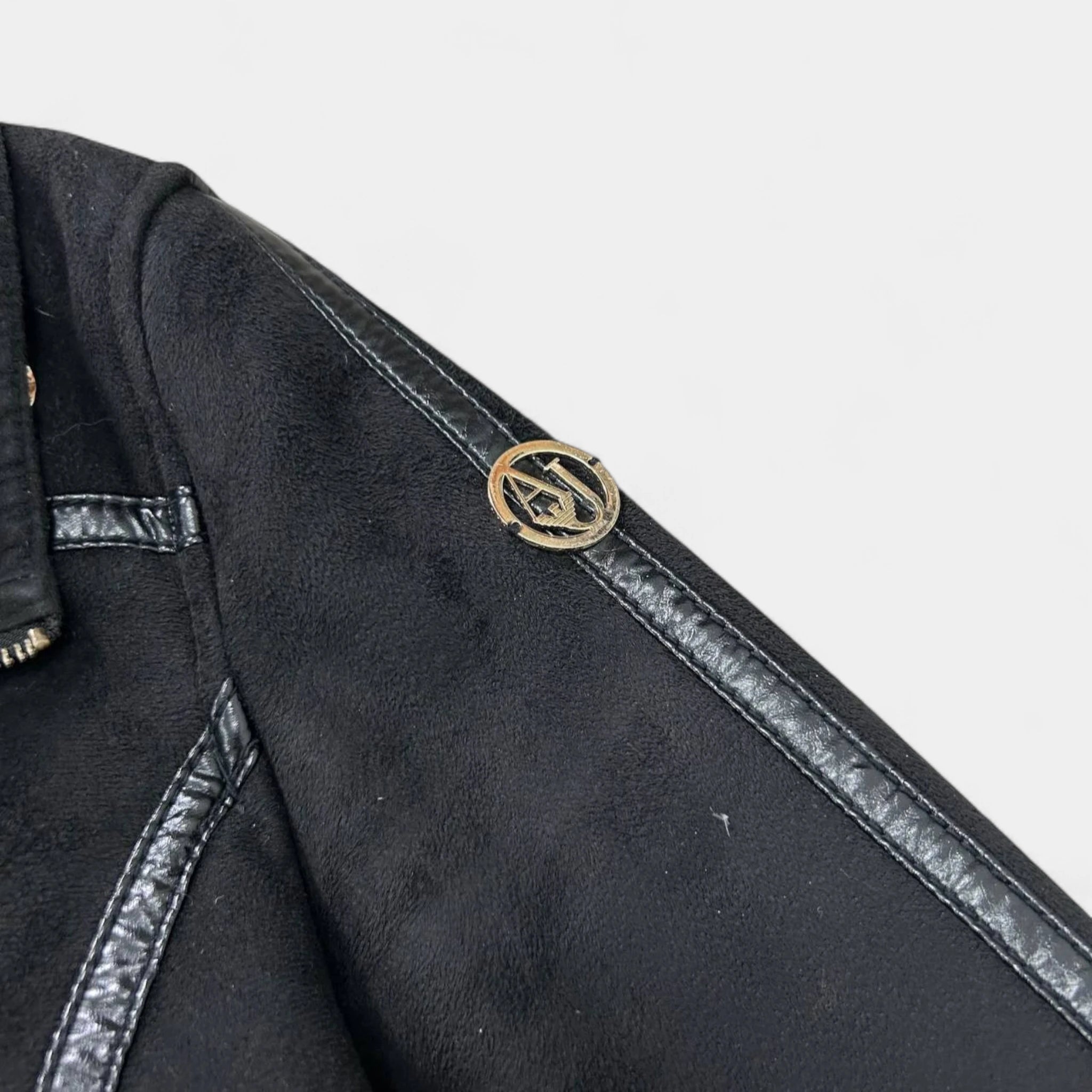 Dolce & Gabbana Denim Fitted Brown Sherpa Collar Jacket