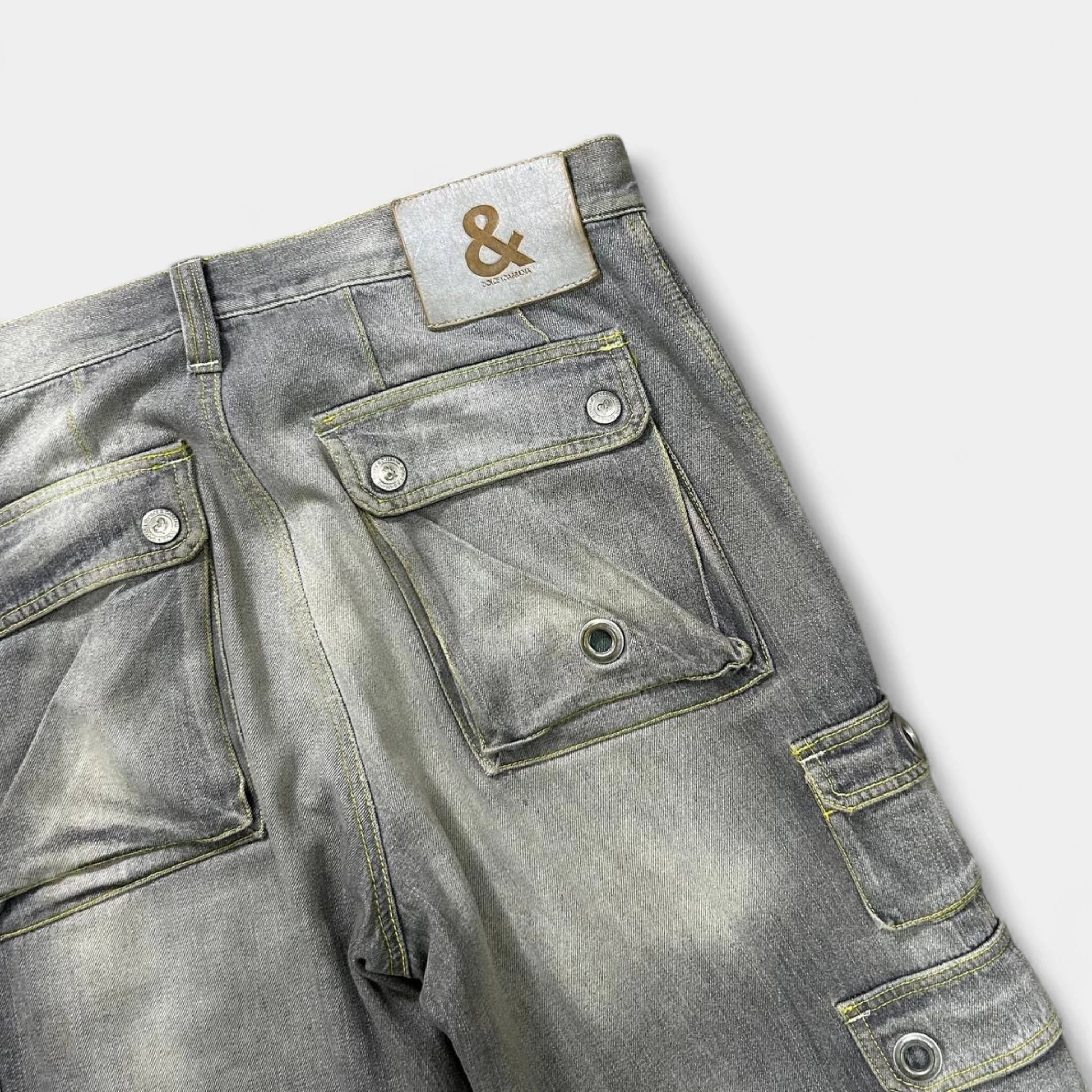 Dolce & Gabbana Grey Washed Cargo Pants