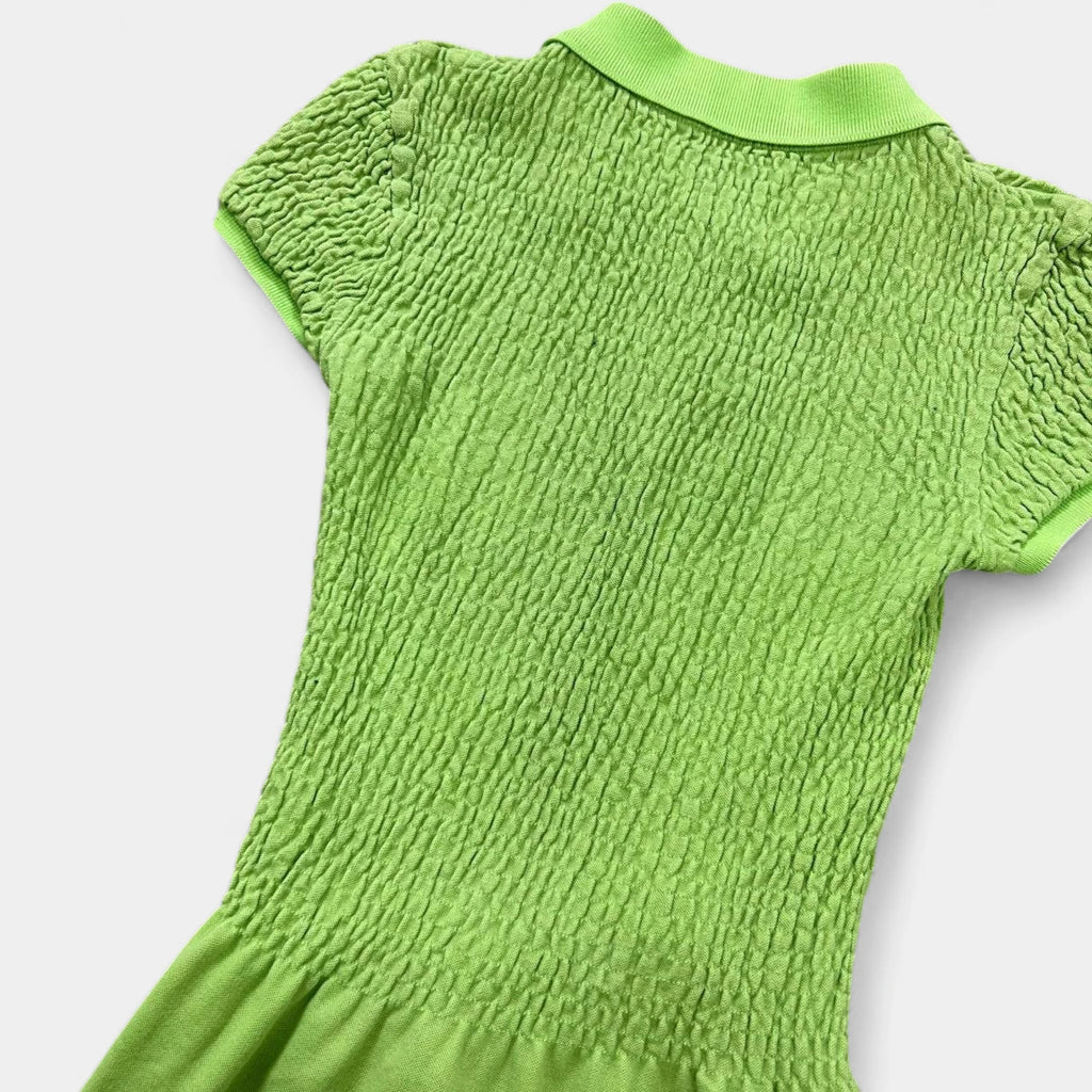 Balenciaga SS17 Smocked Piqué Polo Shirt