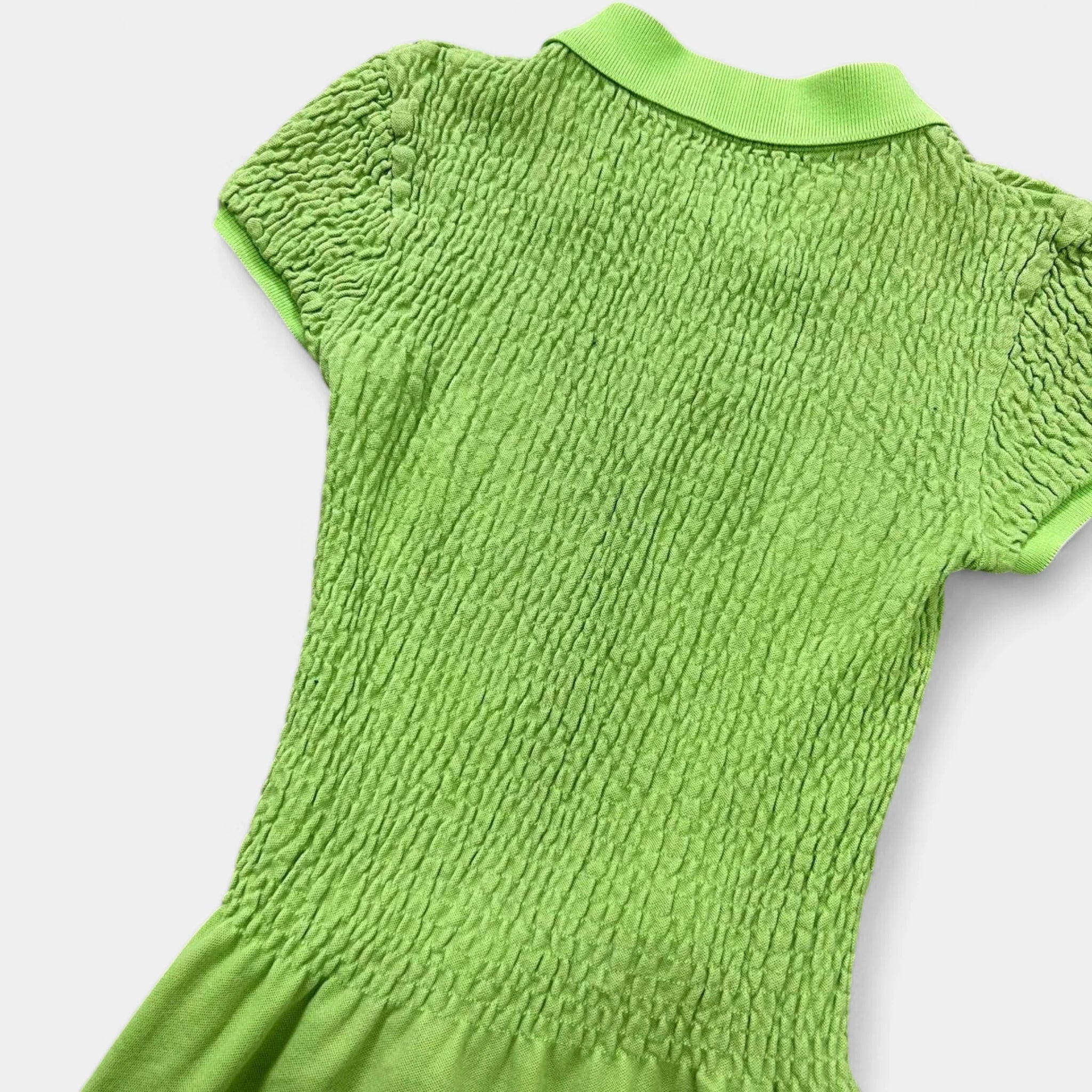 Balenciaga SS17 Smocked Piqué Polo Shirt