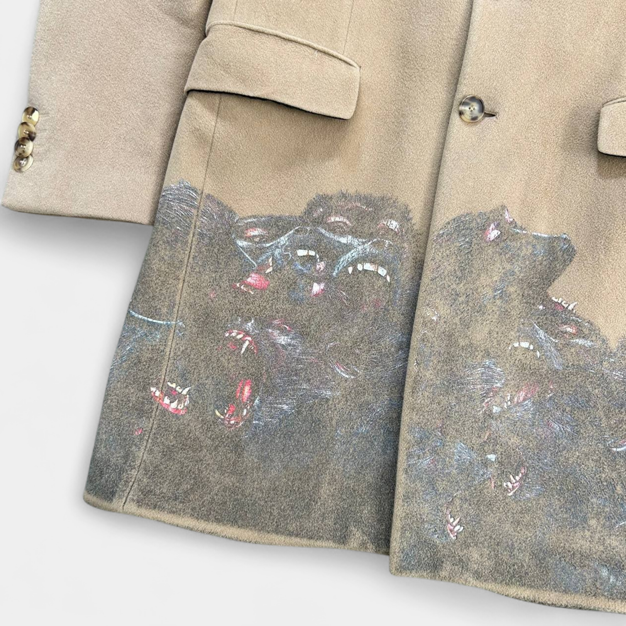 Givenchy FW16 Screaming Monkeys Woven Coat