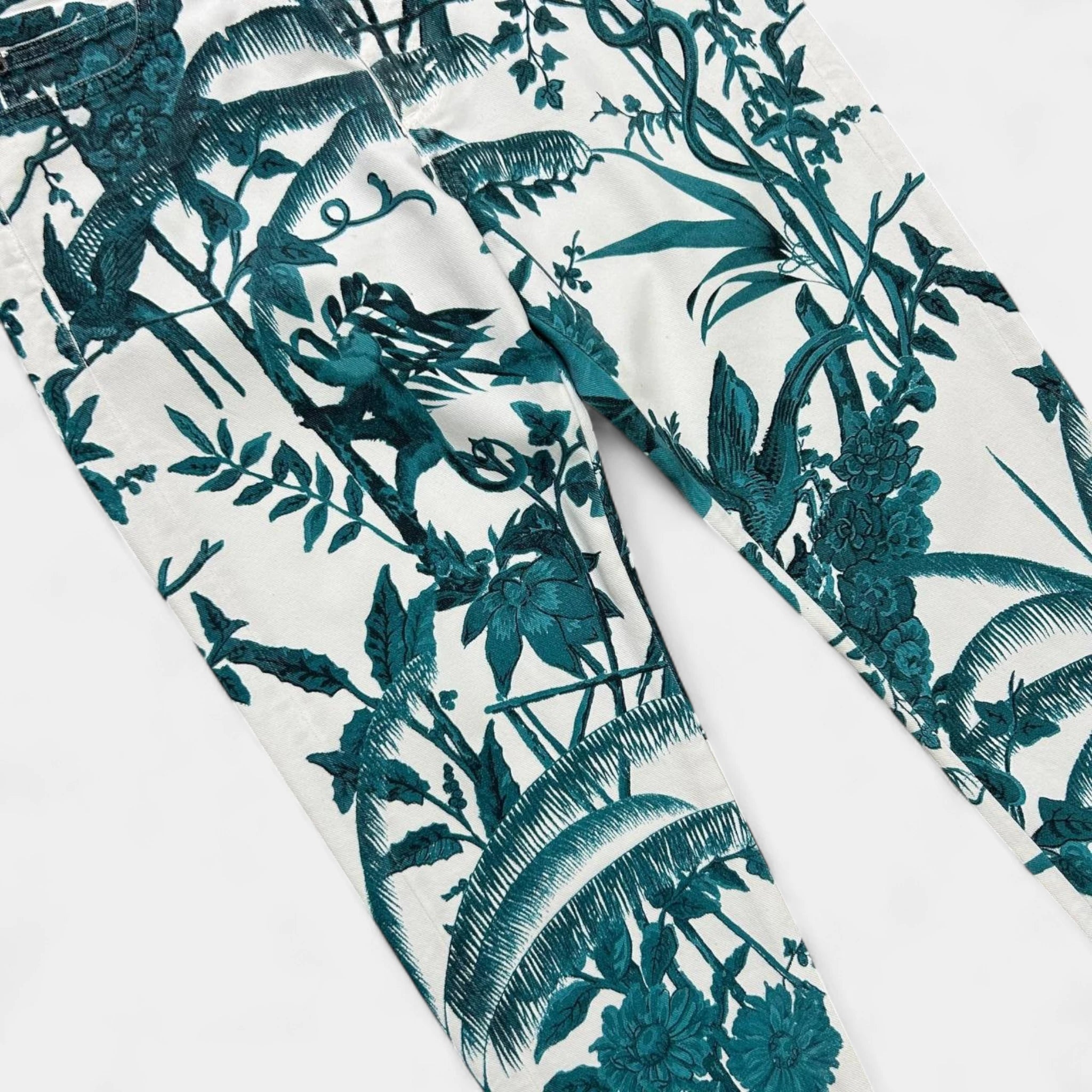 Roberto Cavalli Turquoise Tropical Pants