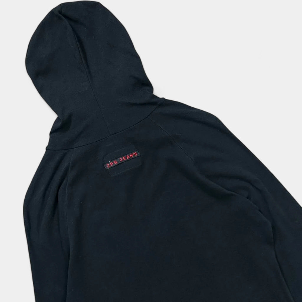 Jean Paul Gaultier 90's Punk Graphic Black Hooded Dress