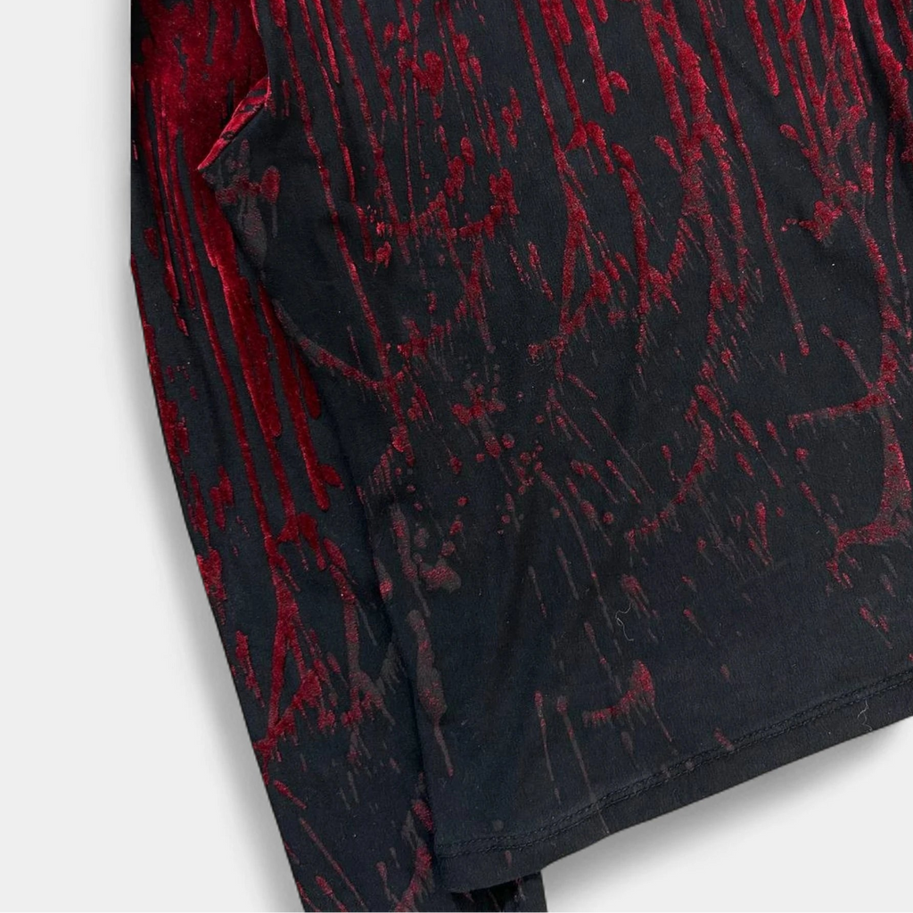 Jean Paul Gaultier 1994 Blood Drip V-Neck Longsleeve