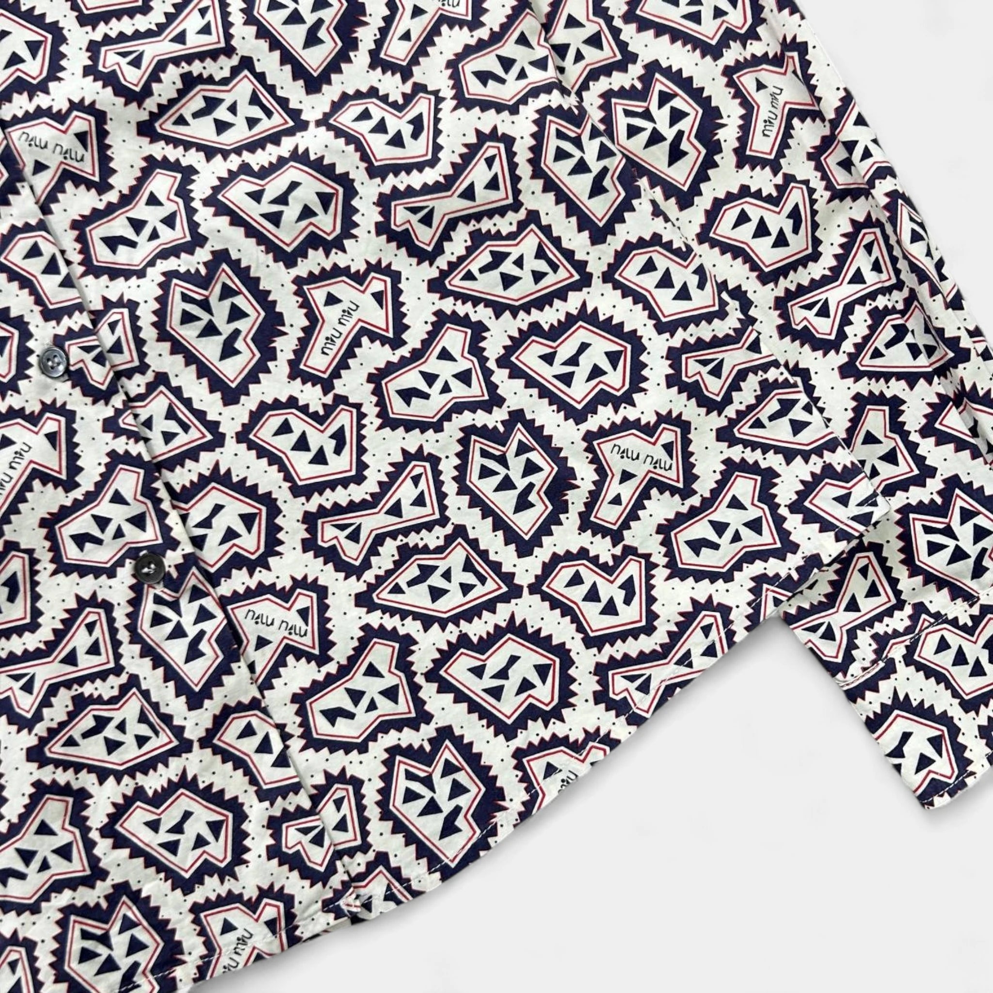 Miu Miu Geometric Pattern Printed Shirt