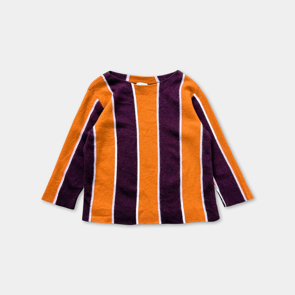 Dries Van Noten Purple and Orange Striped Sweater