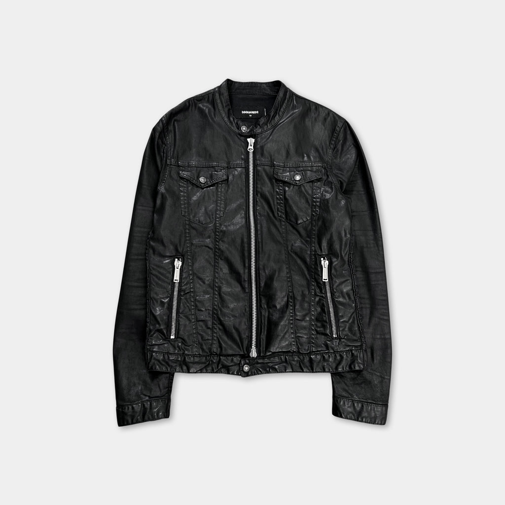 Dsquared2  Black Waxed Denim Jacket