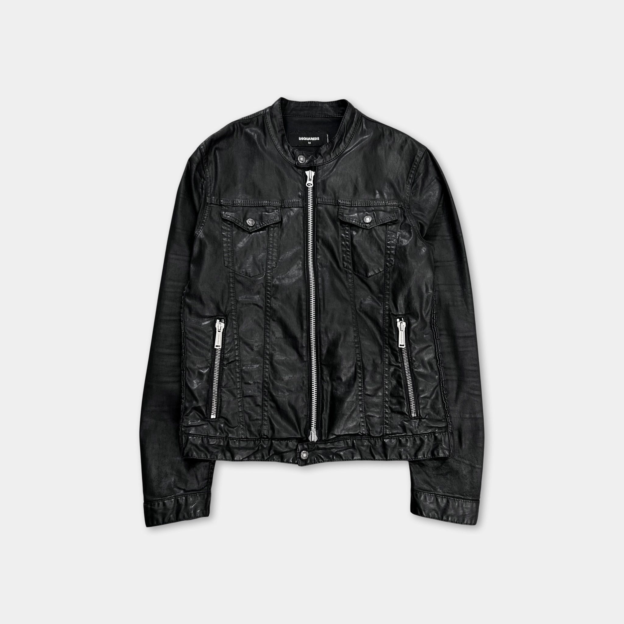 Dsquared2  Black Waxed Denim Jacket