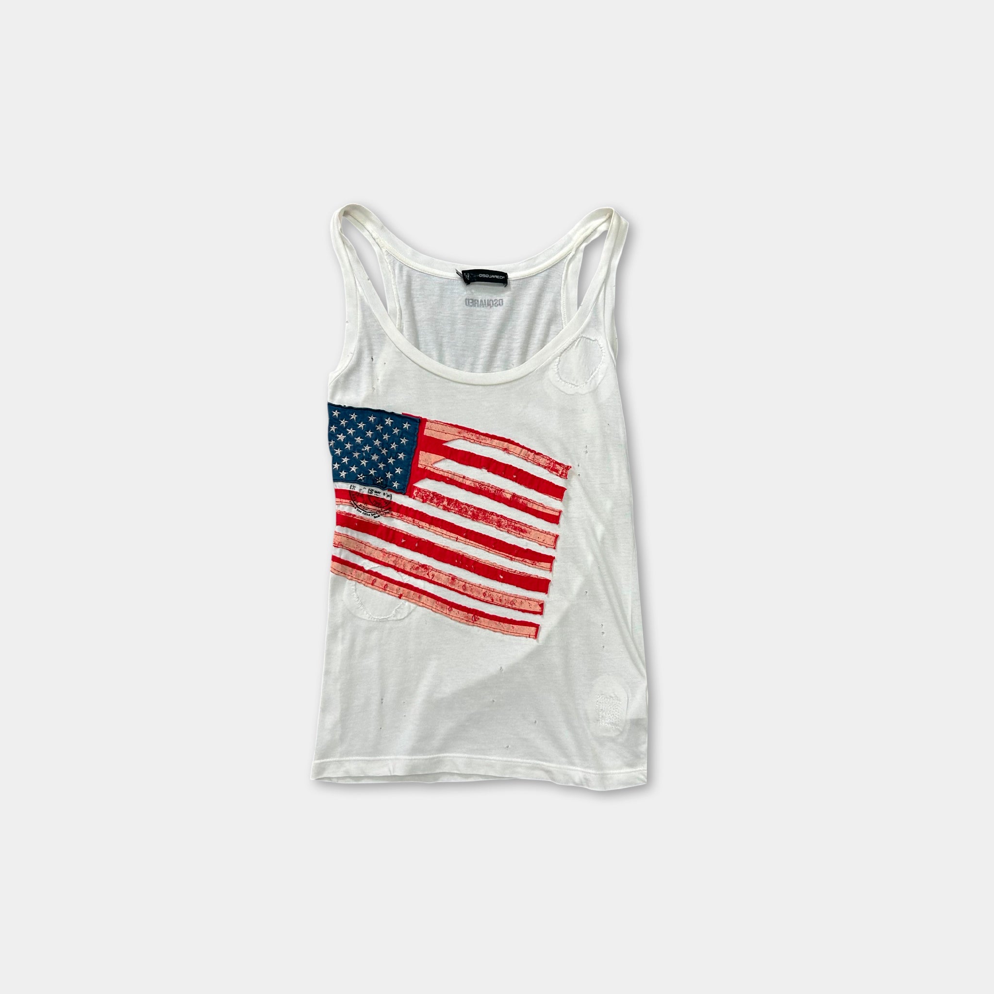 Dsquared2 USA Flag Appliqué Tanktop