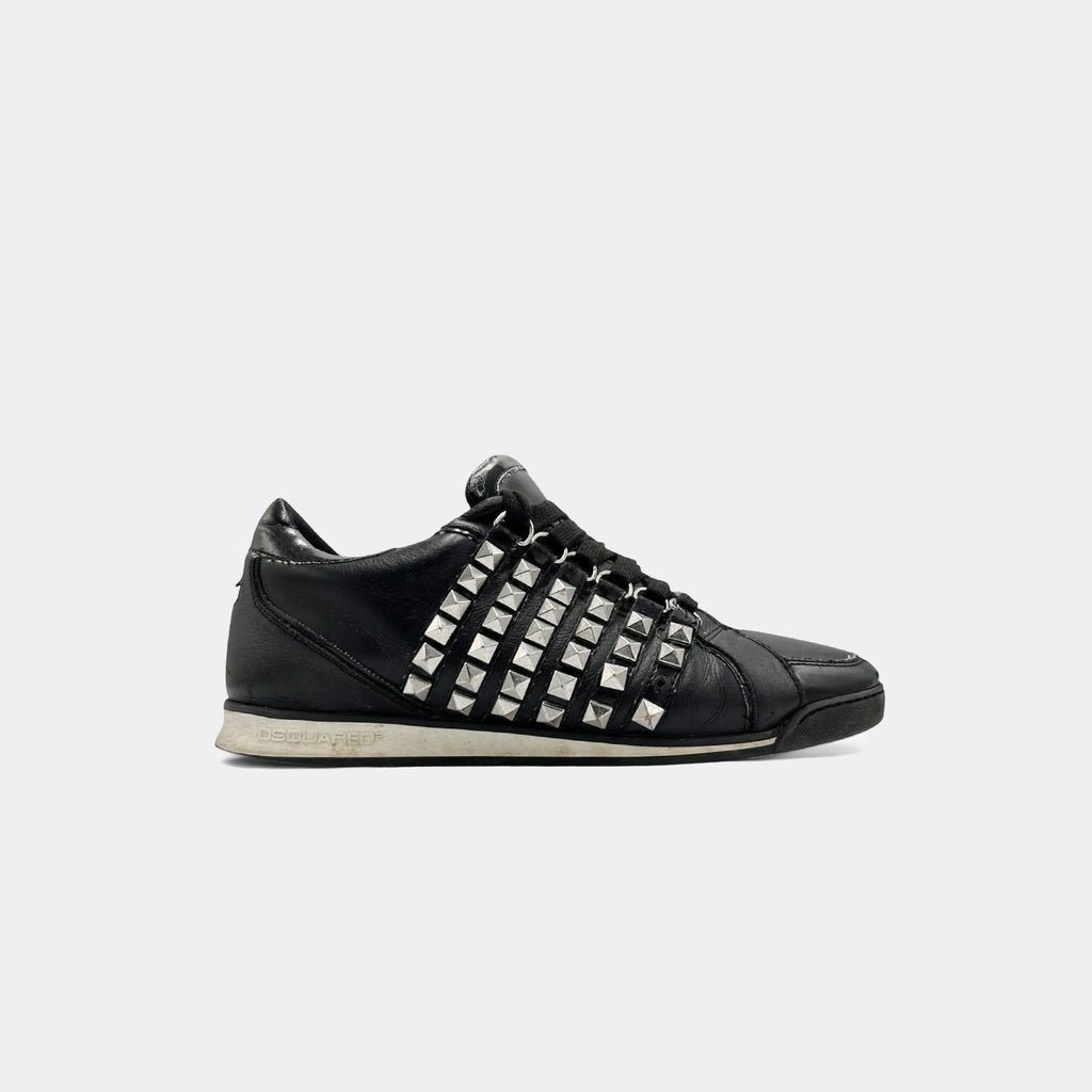 Dsquared2 Studded Black Leather Sneakers