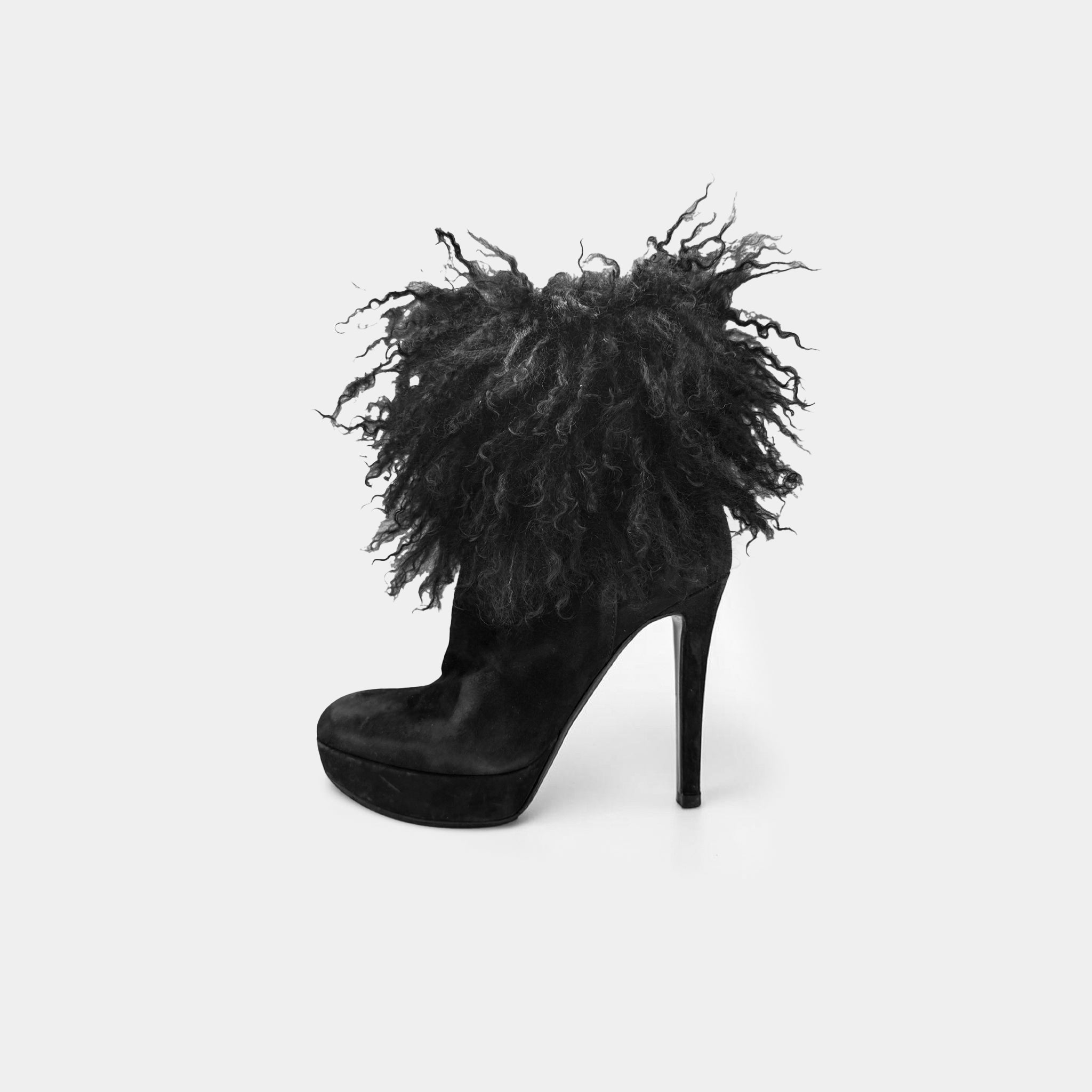 Dsquared2 Suede & Fur Platform Boots