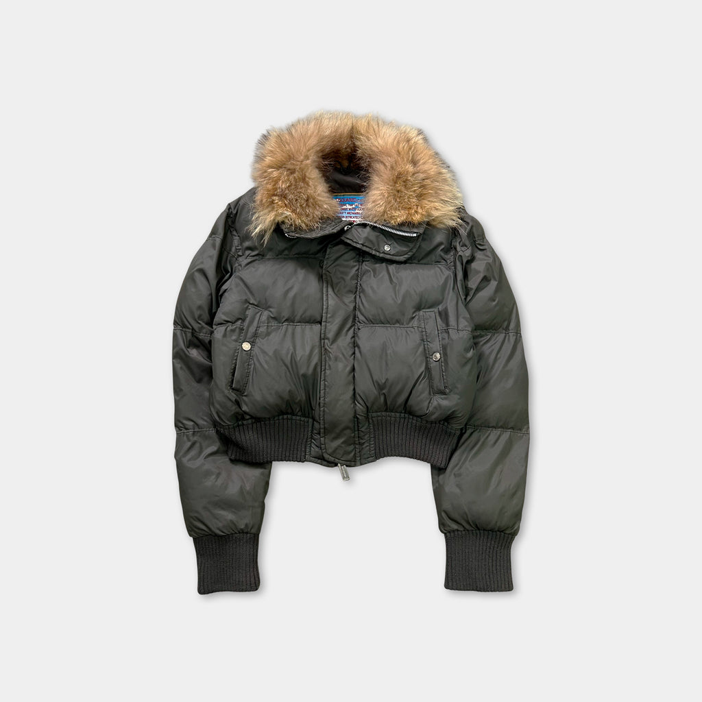 Dsquared2 Brown Fur Puffer Jacket