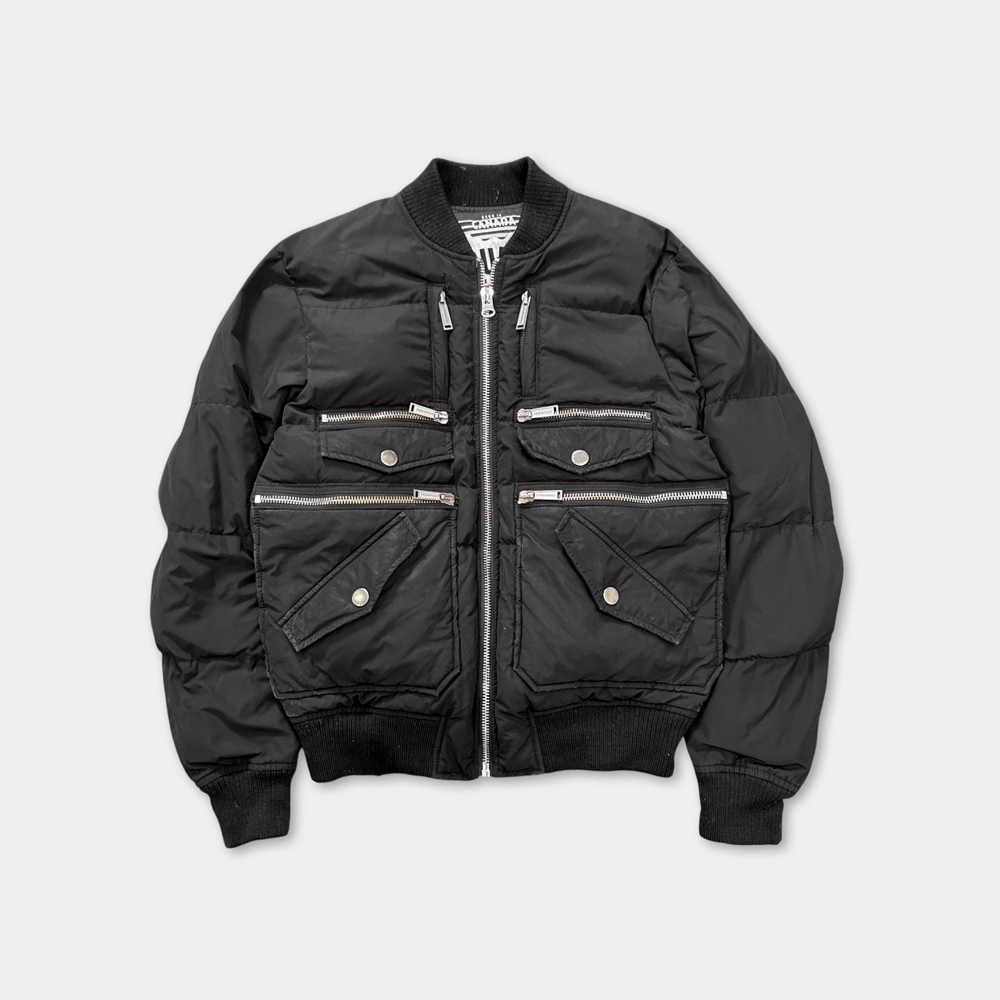 Dsquared2 Multi-Pocket Puffer Bomber Jacket