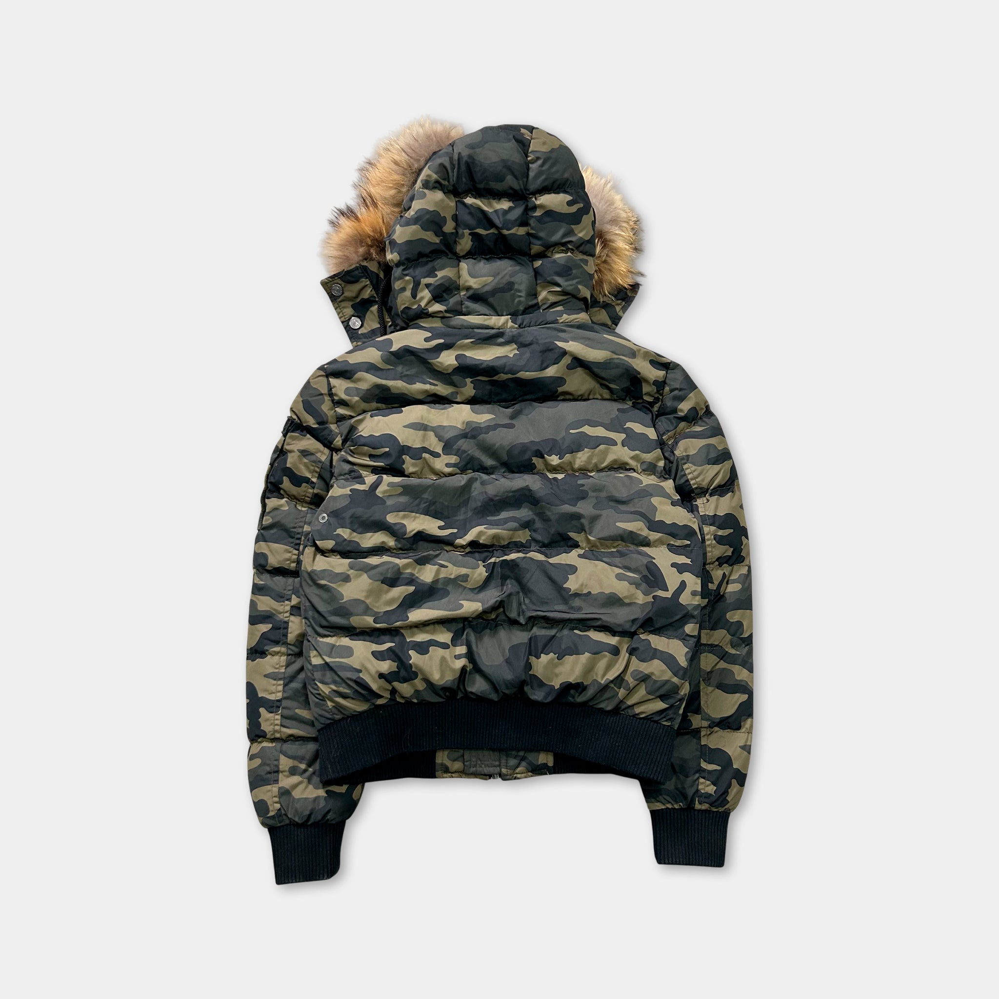 Dsquared2 Camo Fur Down Jacket