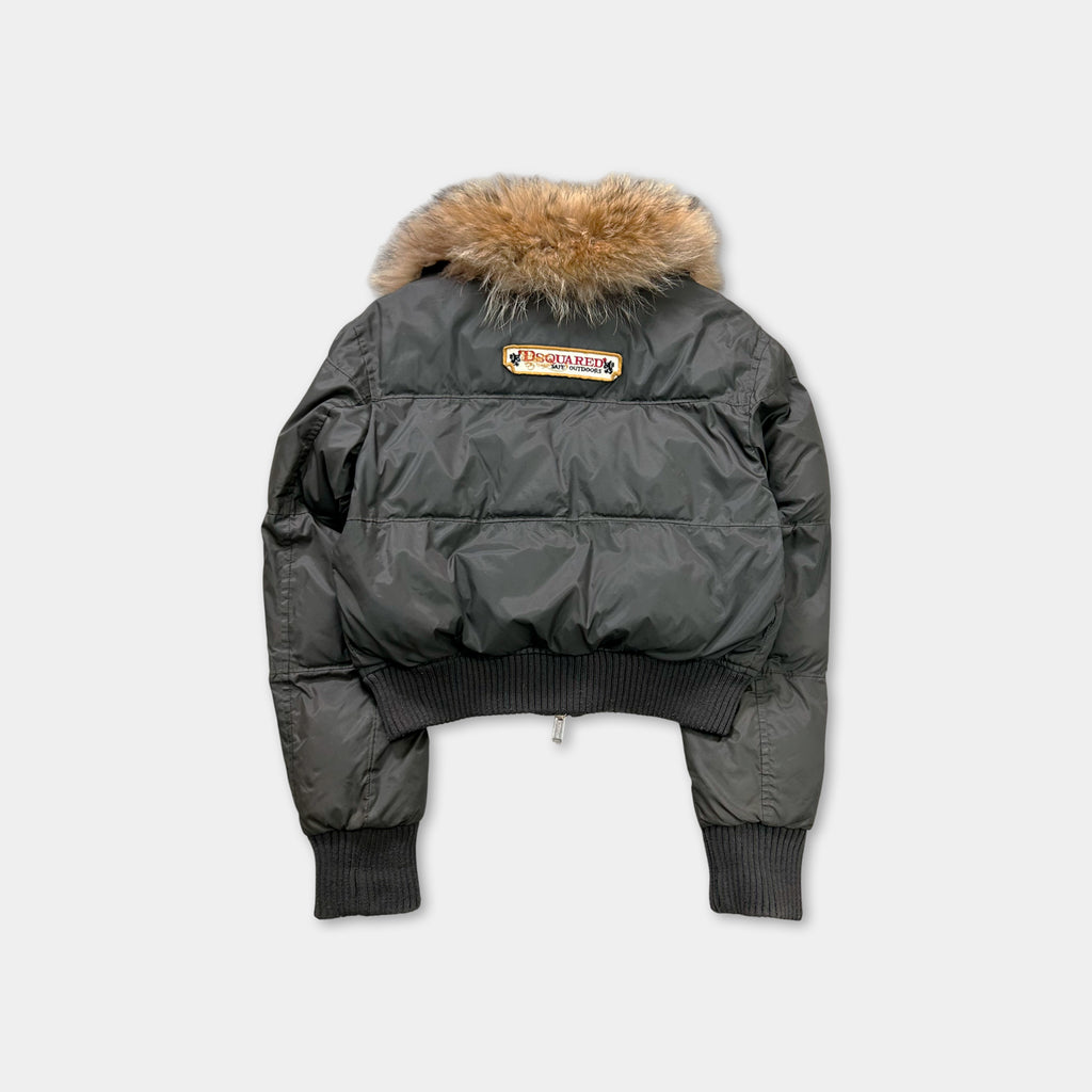Dsquared2 Brown Fur Puffer Jacket