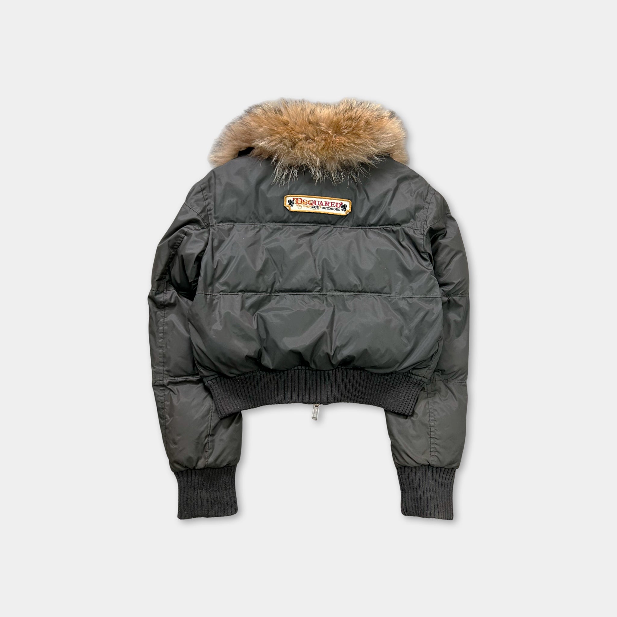 Dsquared2 Brown Fur Puffer Jacket