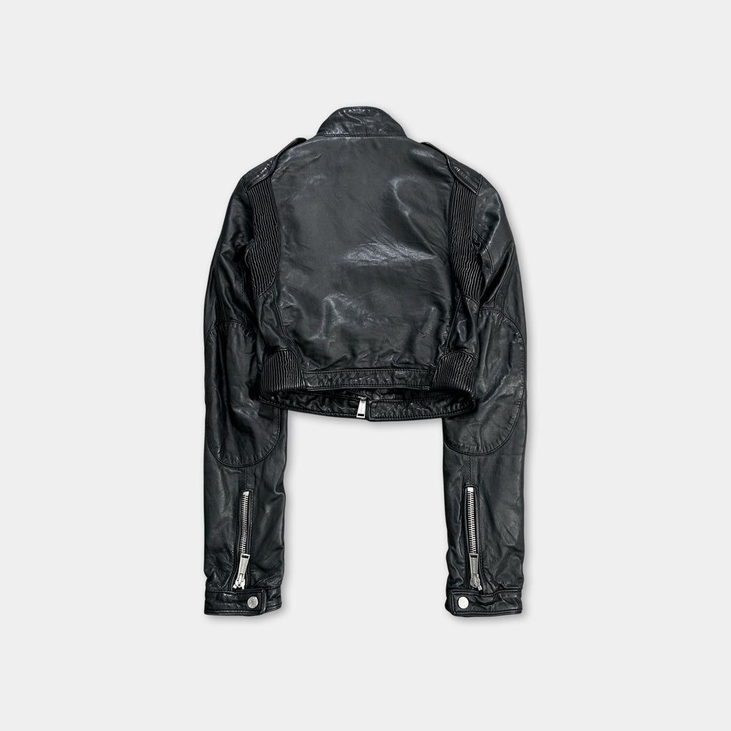 Dsquared2 2000s Leather Black Biker Jacket