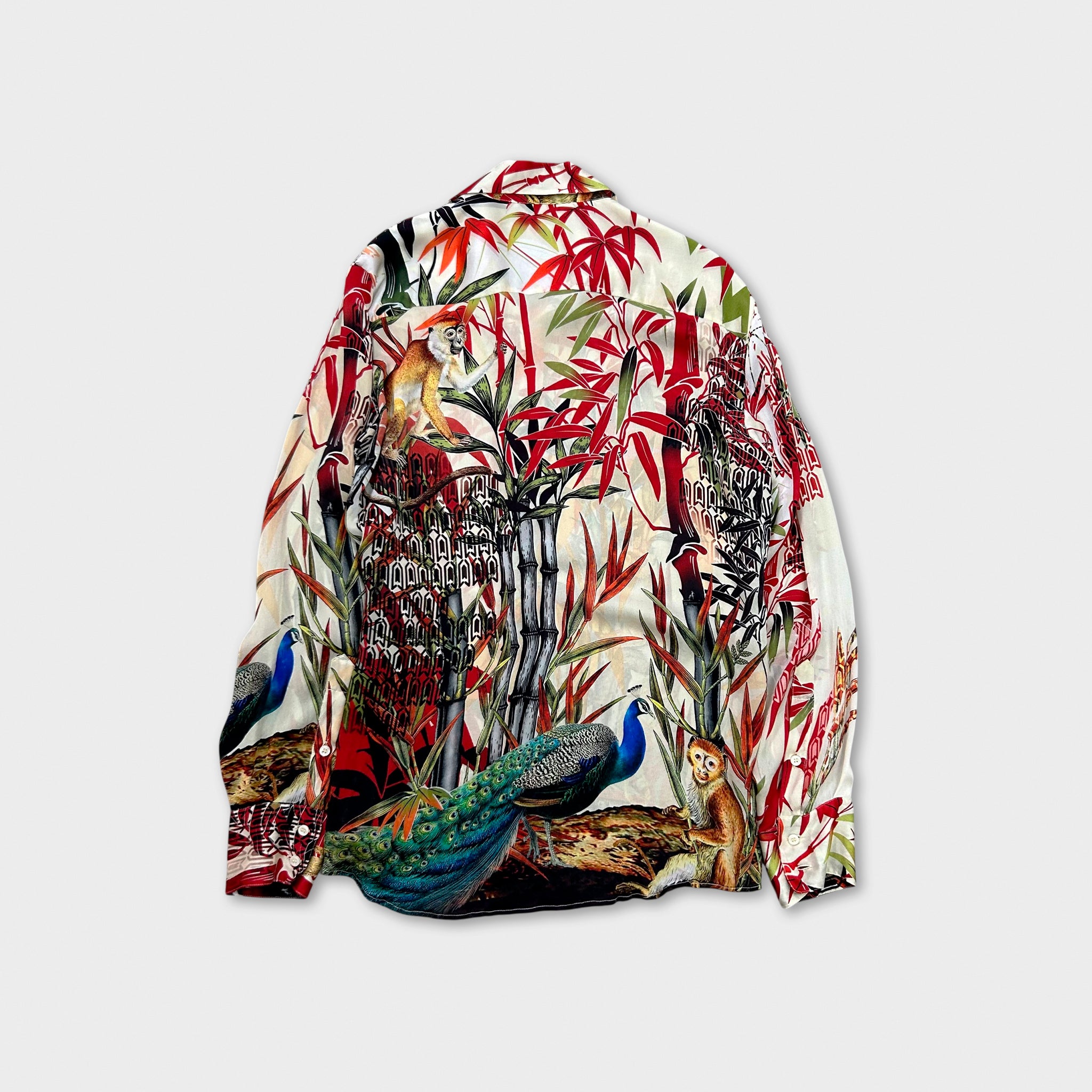 Dsquared2 SS17 "Chinoiserie" Jungle Print Silk Shirt