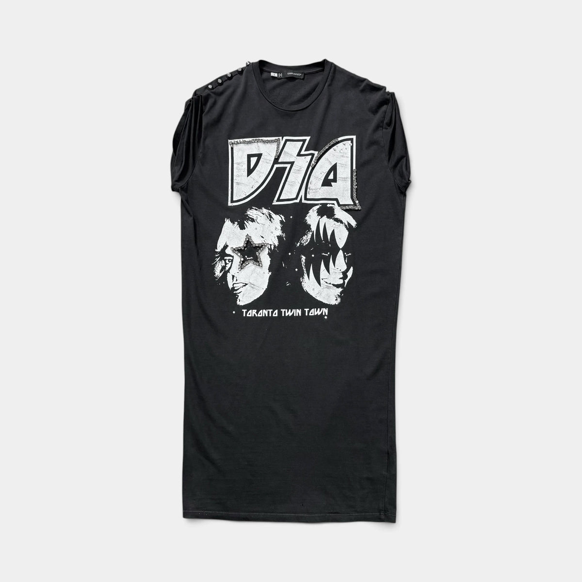 DSquared2 'Toronto Twin Town' Rock Graphic Sleeveless Long T-shirt