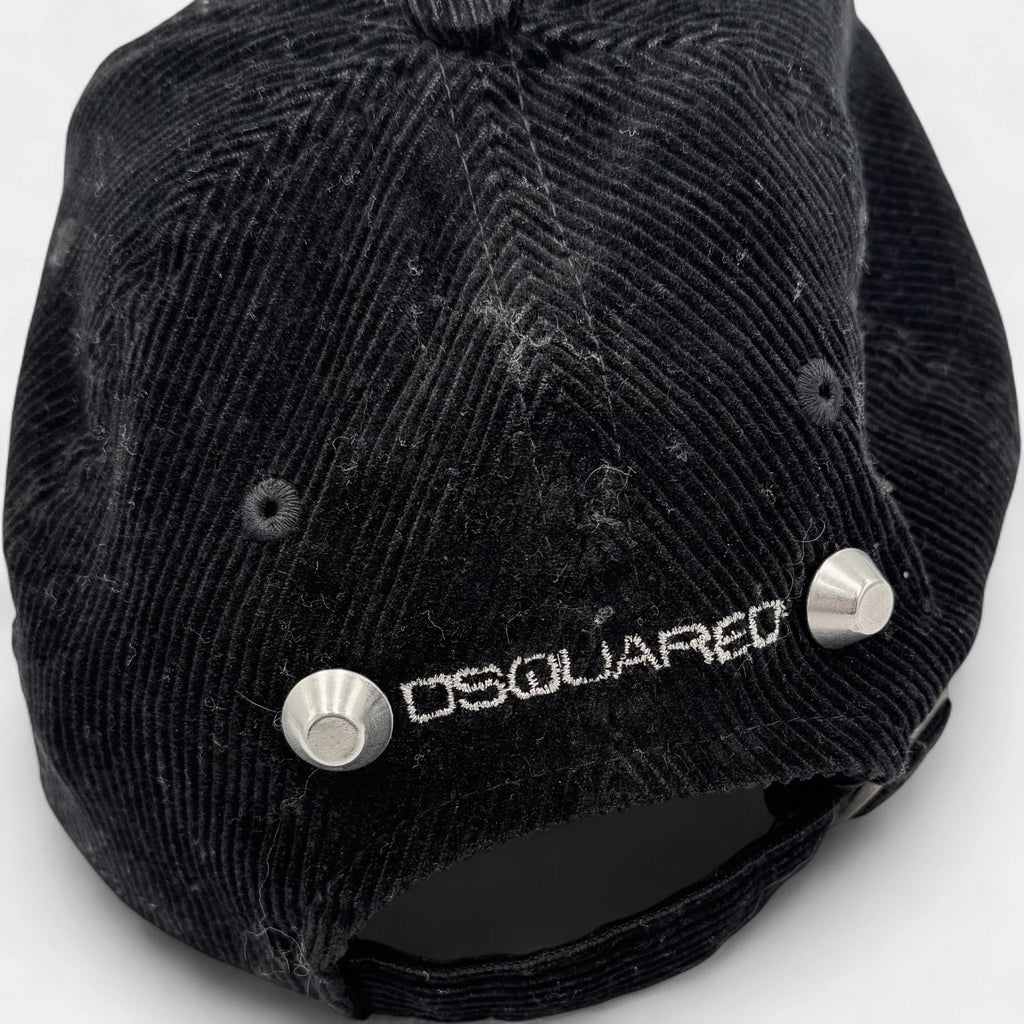 Dsquared2 FW05 Black Corduroy "Angels" Baseball Cap