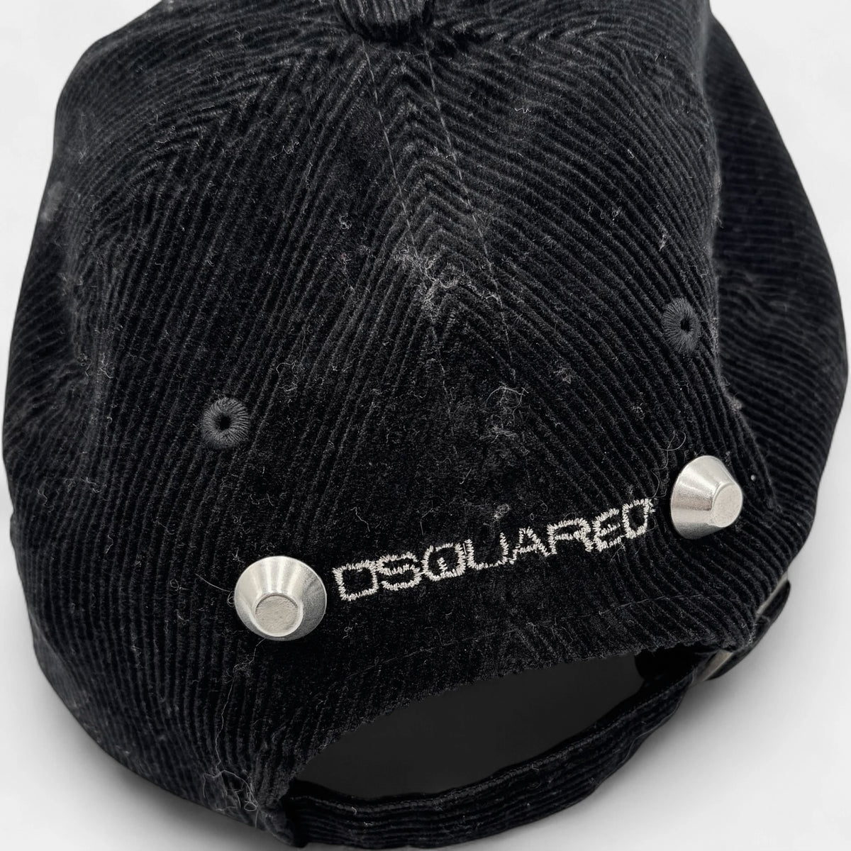 Dsquared2 FW05 Black Corduroy "Angels" Baseball Cap