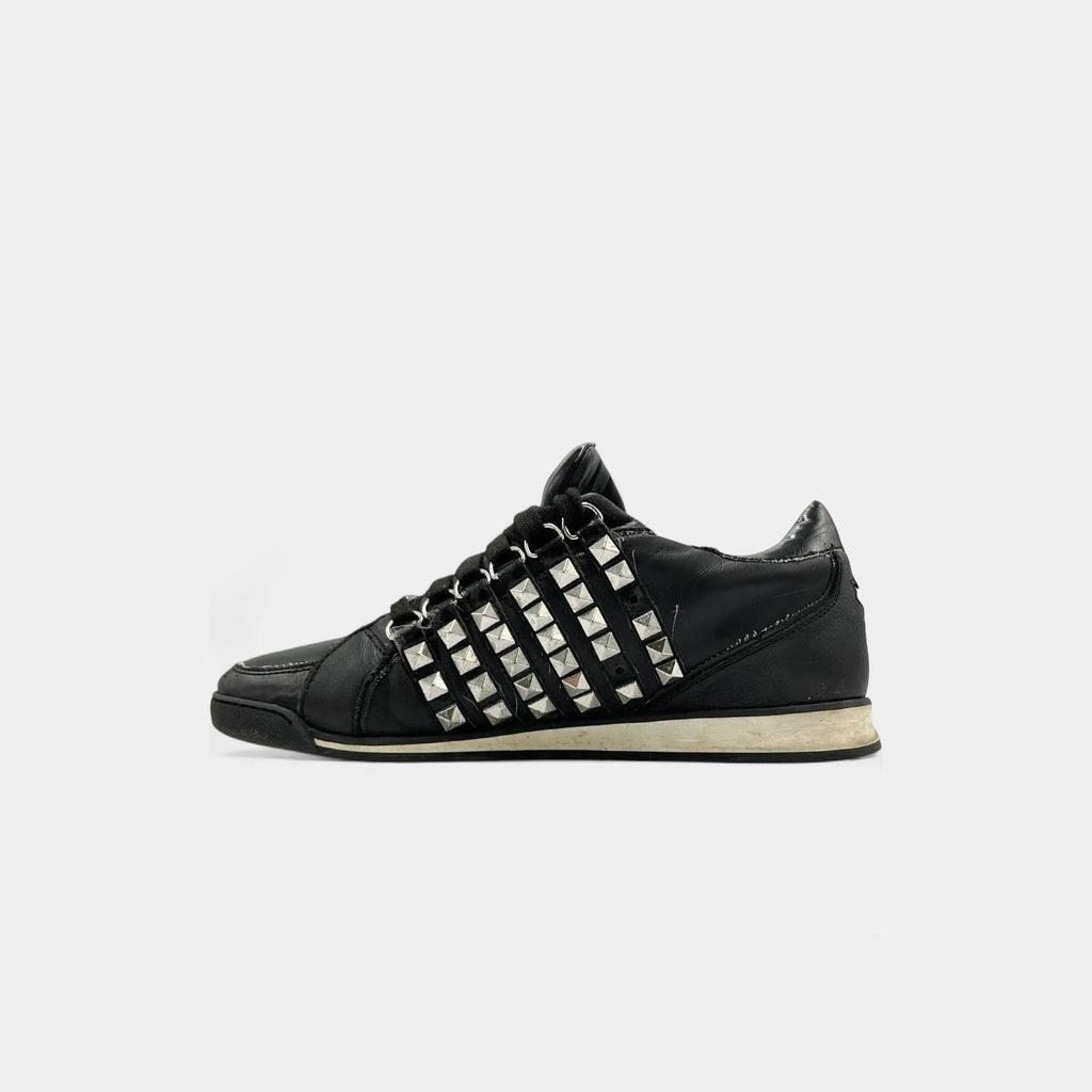 Dsquared2 Studded Black Leather Sneakers