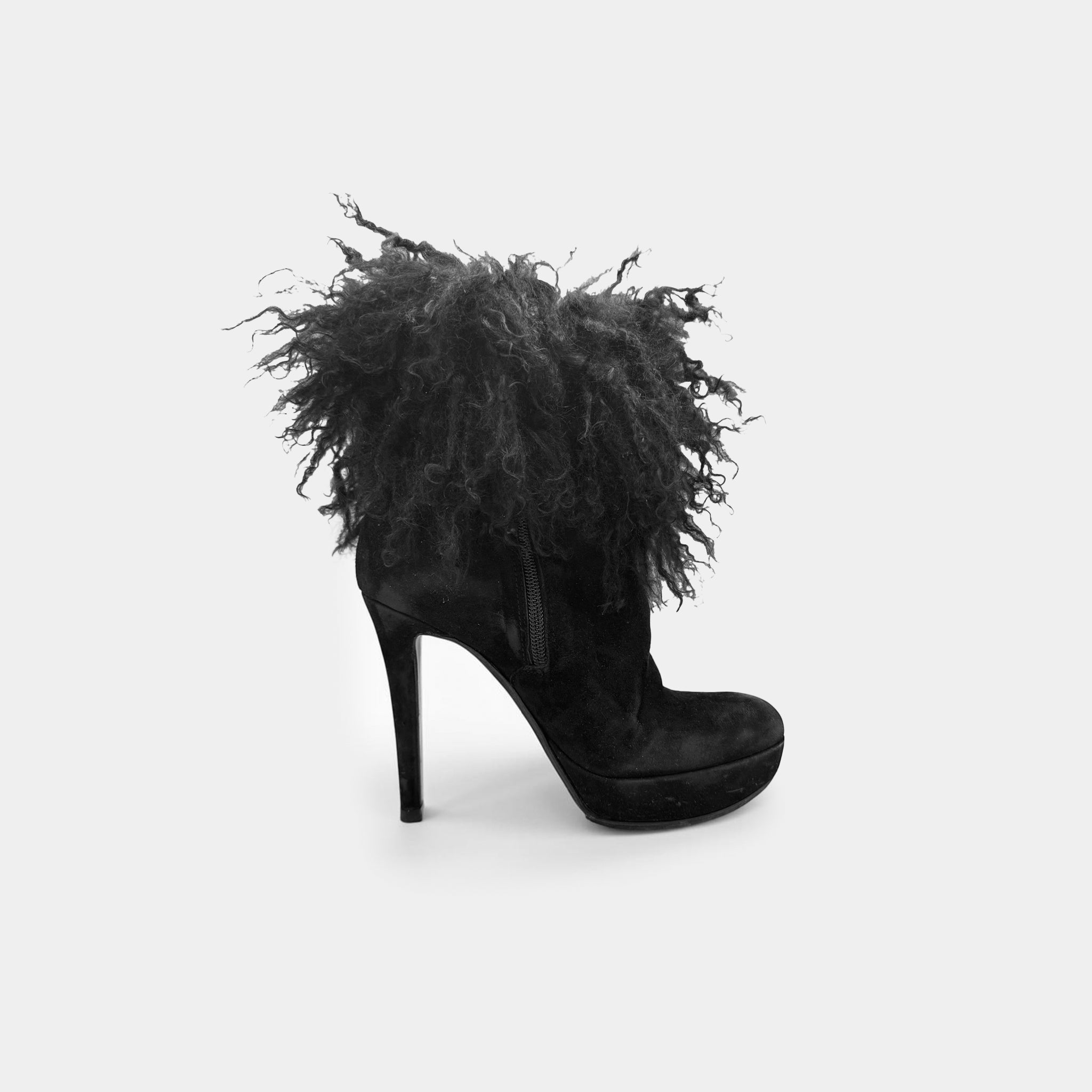 Dsquared2 Suede & Fur Platform Boots