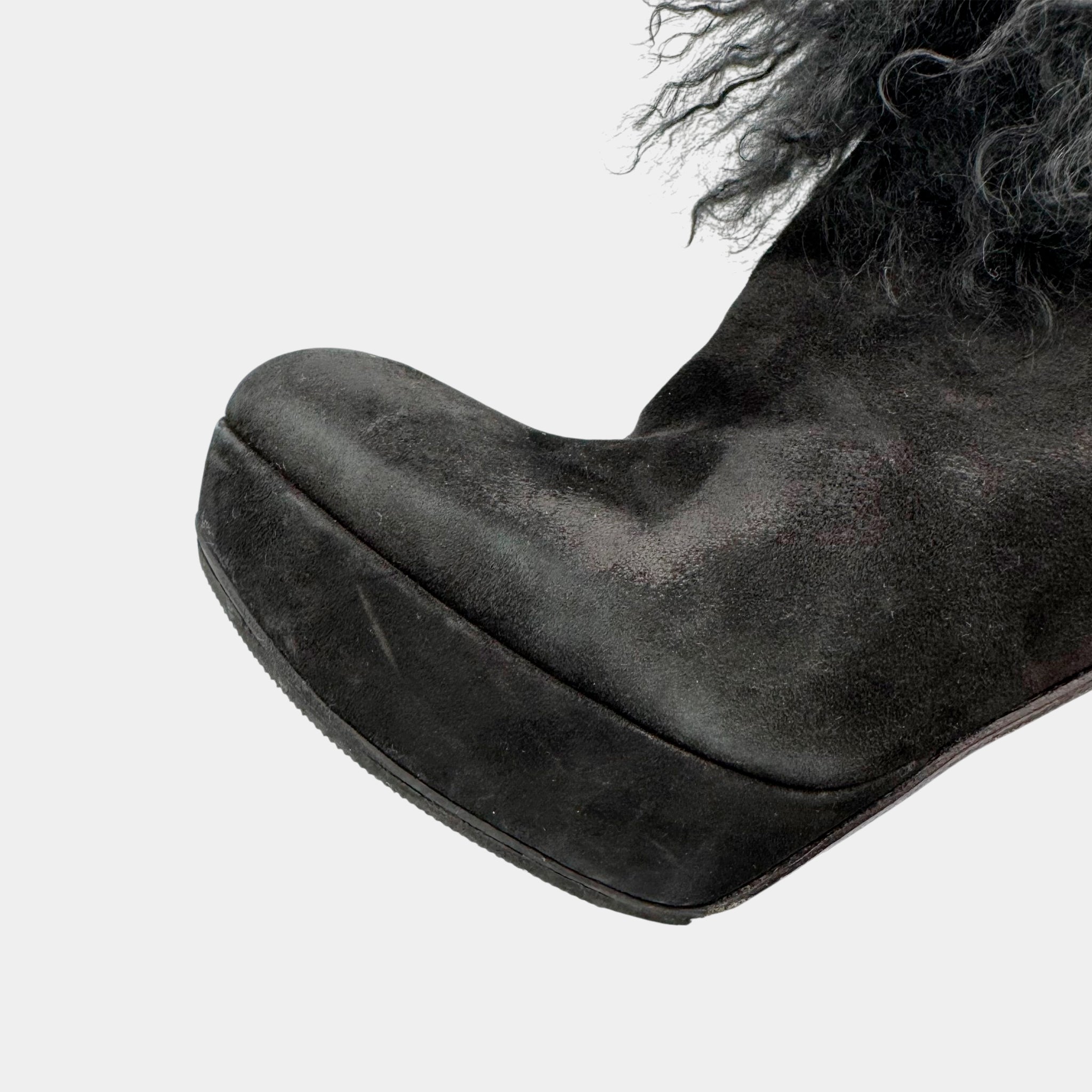 Dsquared2 Suede & Fur Platform Boots