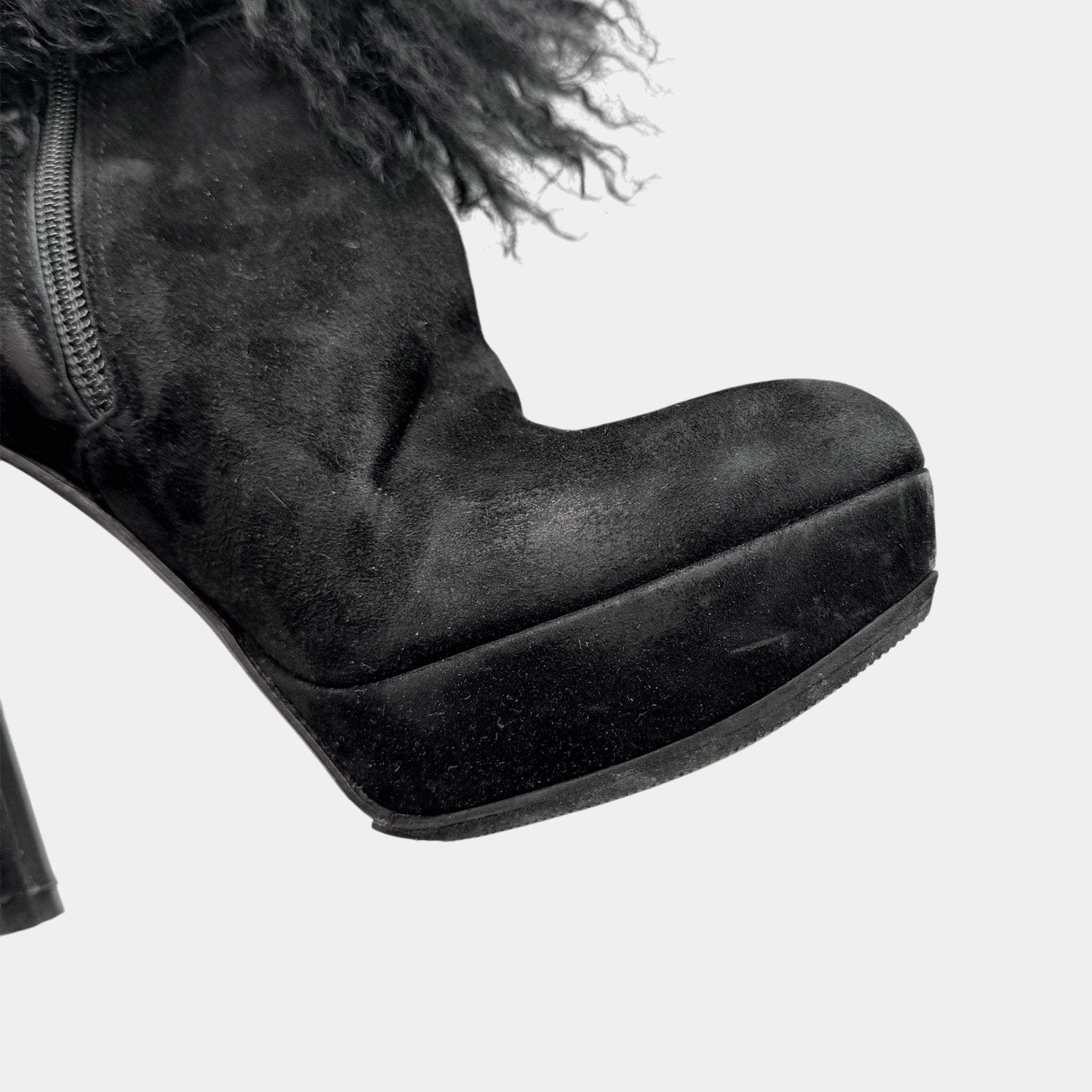 Dsquared2 Suede & Fur Platform Boots