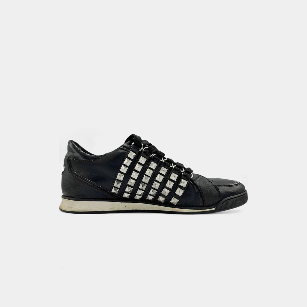 Dsquared2 Studded Black Leather Sneakers
