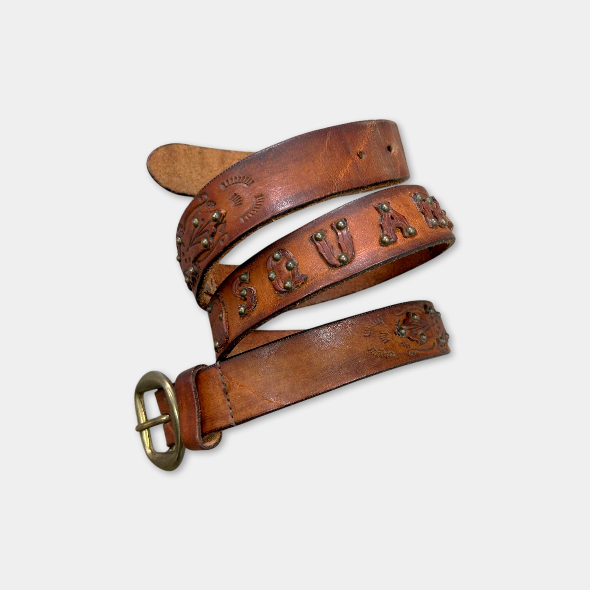 Dsquared2 Western Brown Leather Belt
