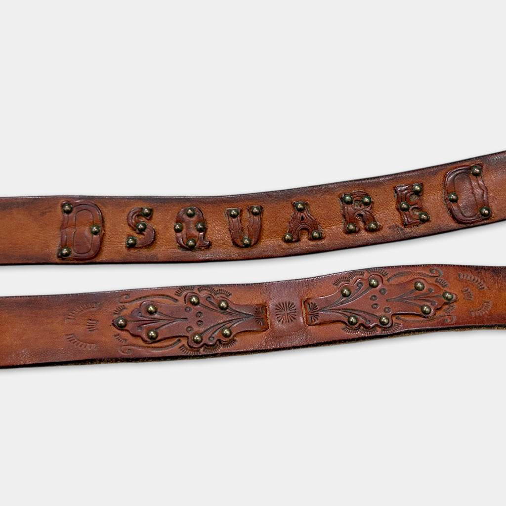 Dsquared2 Western Brown Leather Belt