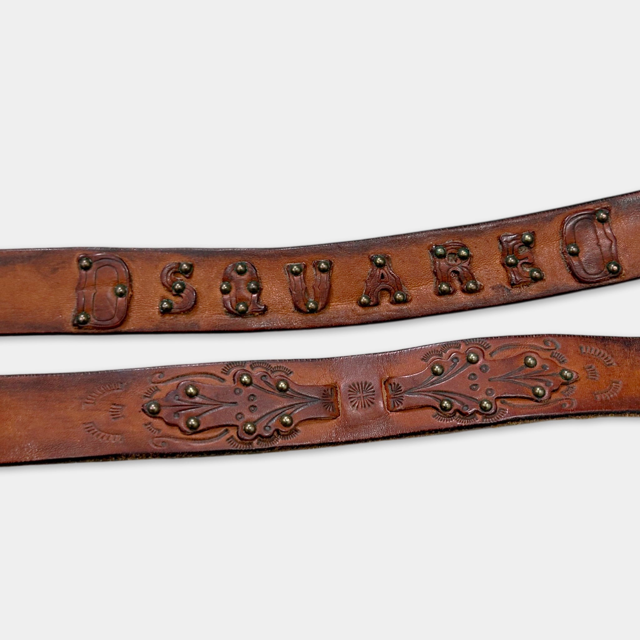 Dsquared2 Western Brown Leather Belt