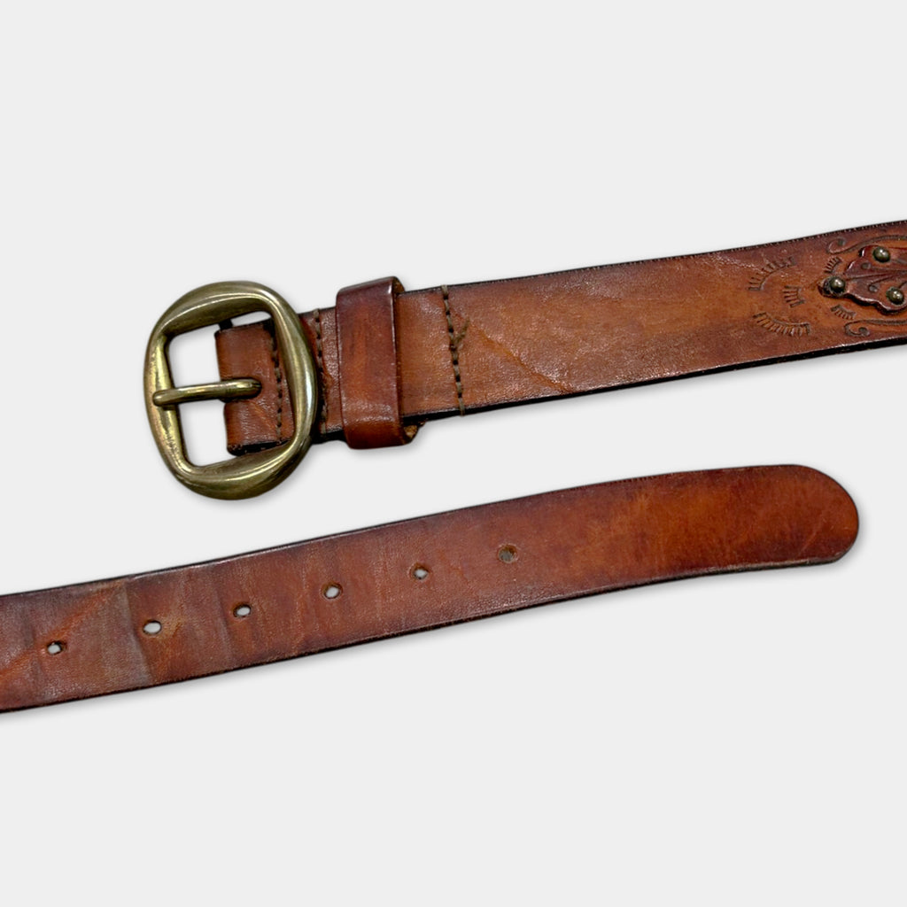 Dsquared2 Western Brown Leather Belt