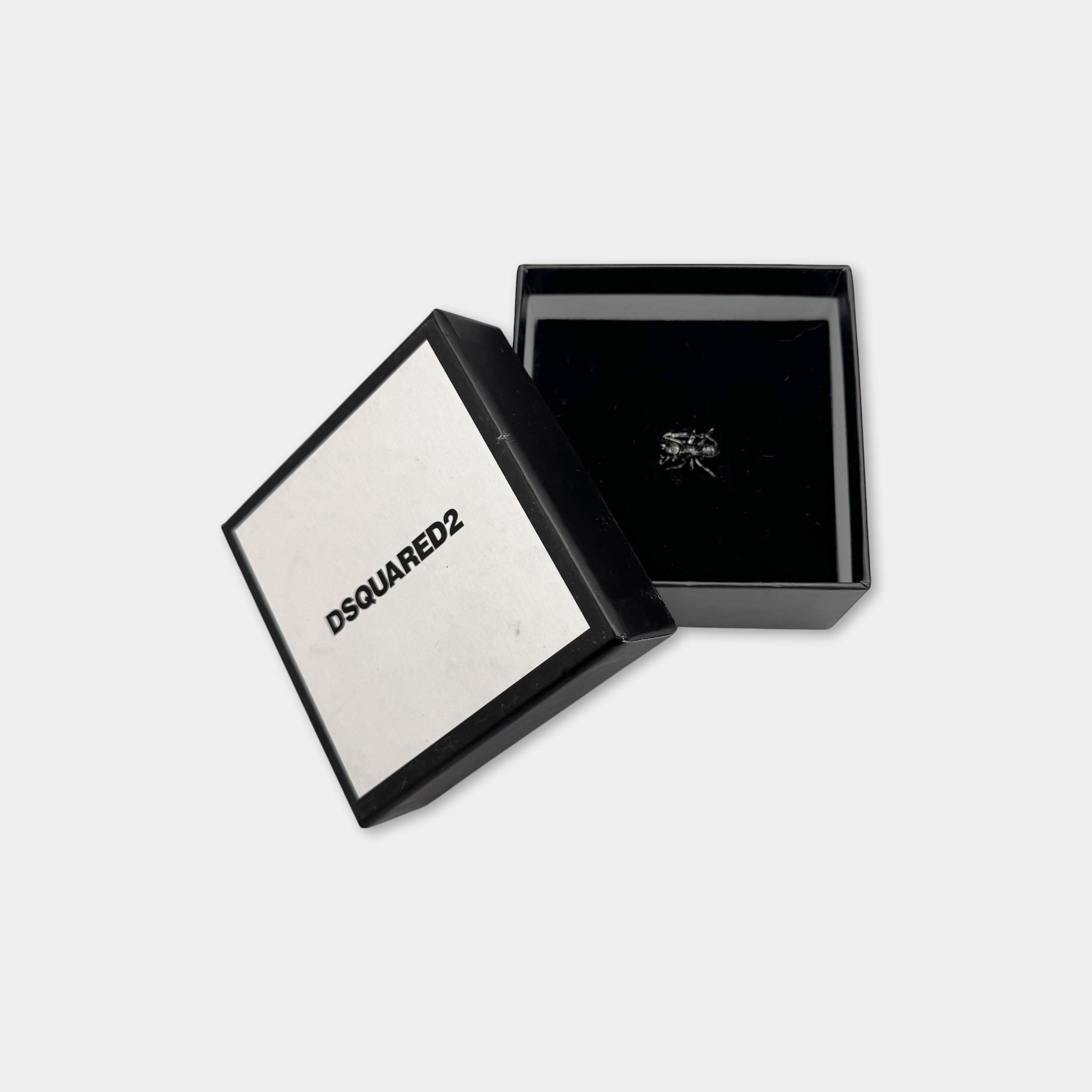 Dsquared2 Silver-Tone Crystal Ant Single Clip-On Earring & Lapel Pin