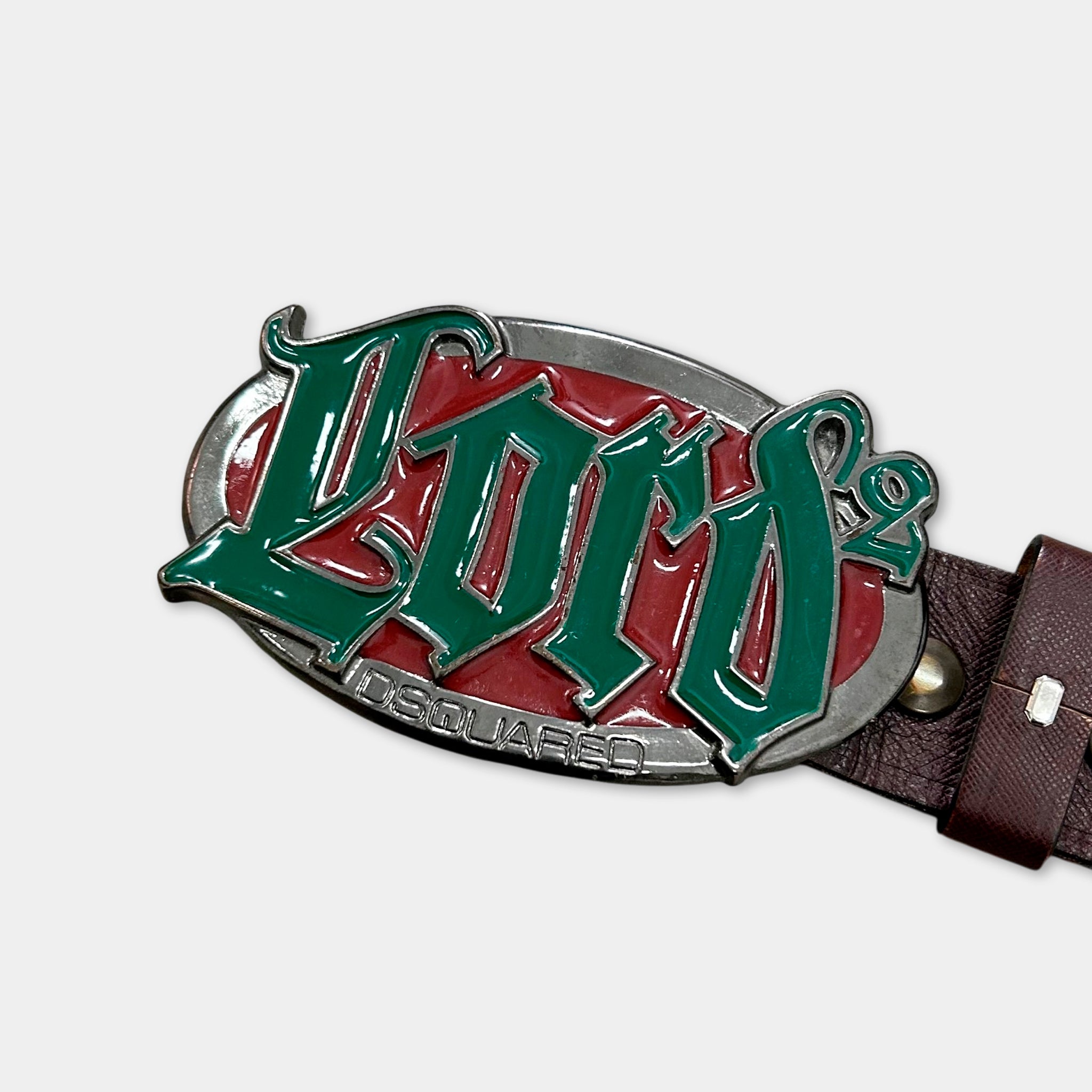 Dsquared2 "Lord2" Enamel Buckle Belt